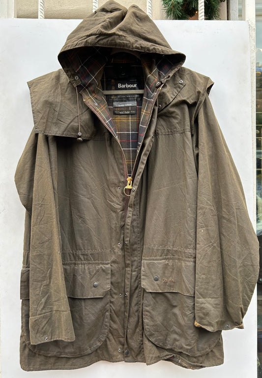 Giacca Barbour oliva vintage Durham C40/102 cm- Waxed Durham green jacket M