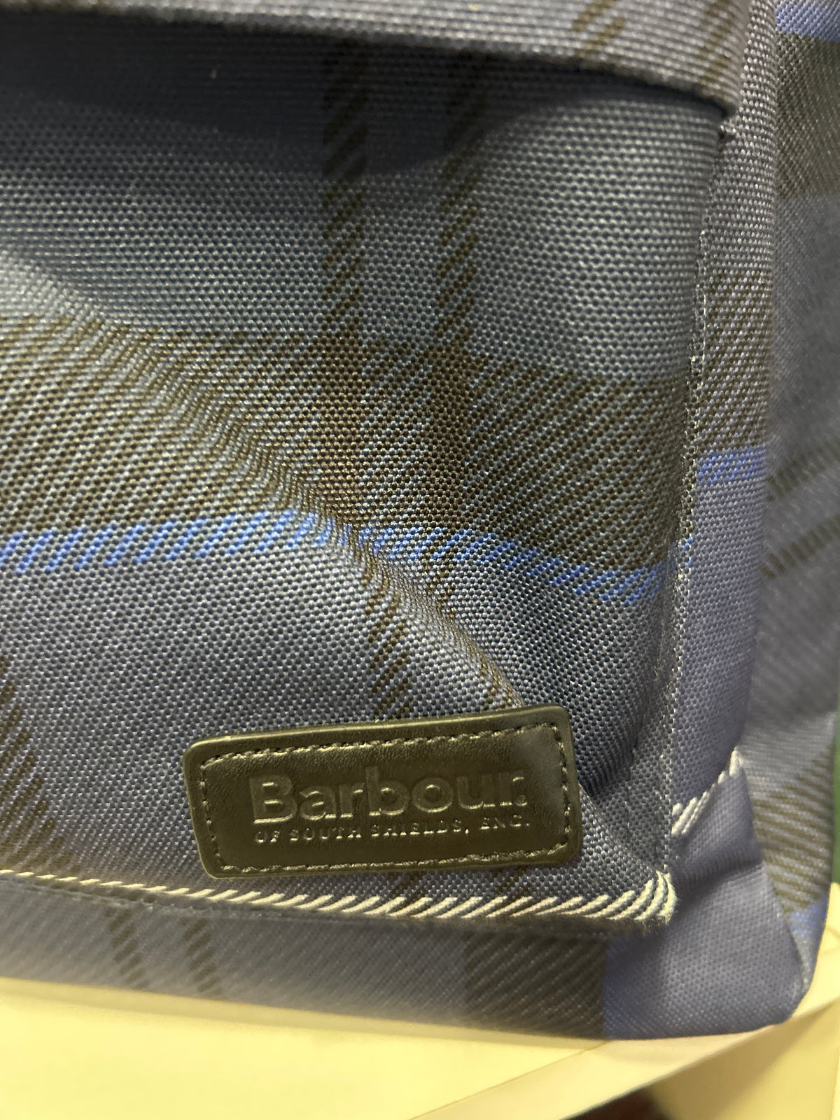 Zaino Barbour blu in tela Navy Barbour backpack