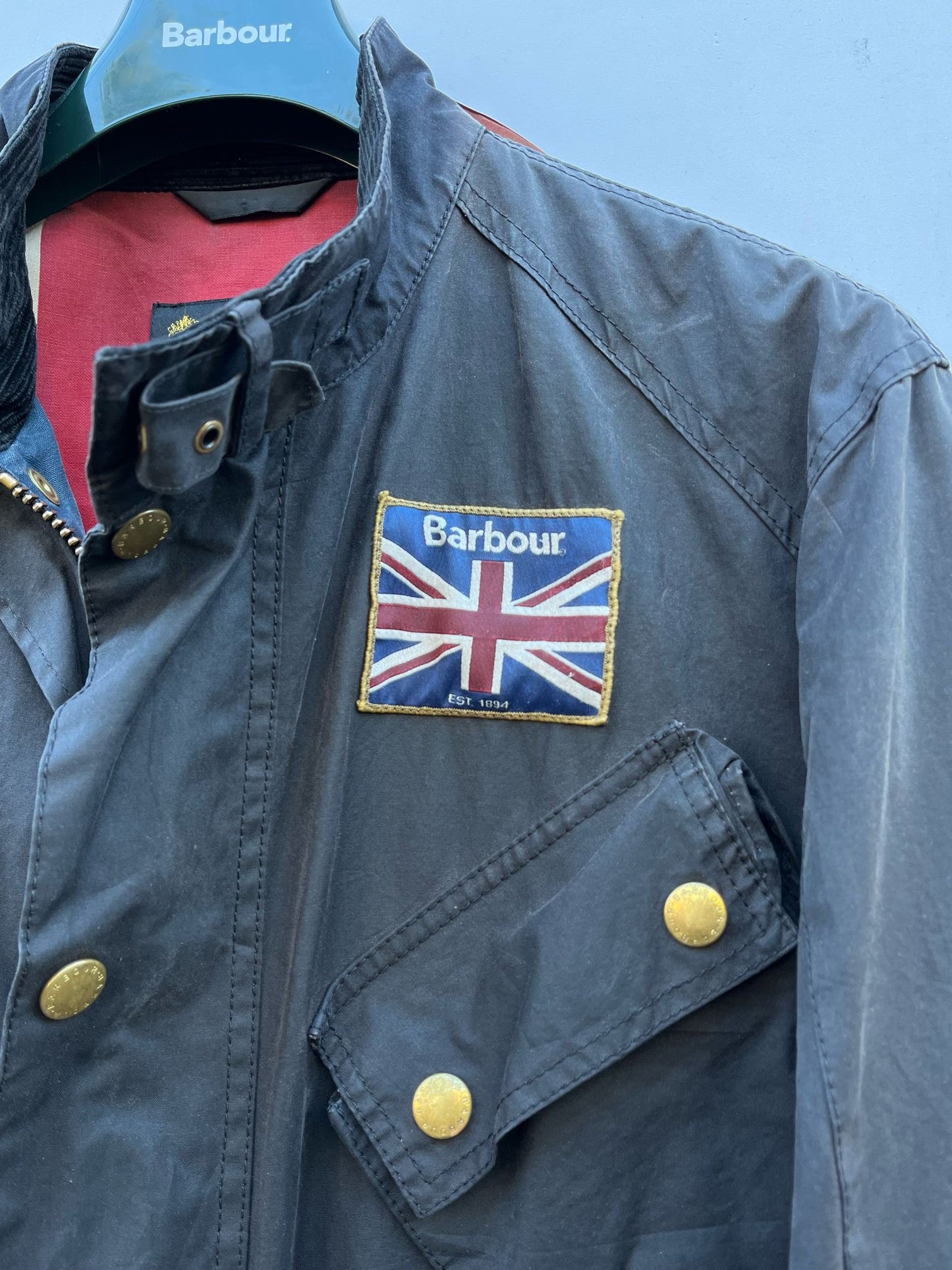 Giacca Barbour International Union Jack XLarge- Black International Union Jacket Jacket L