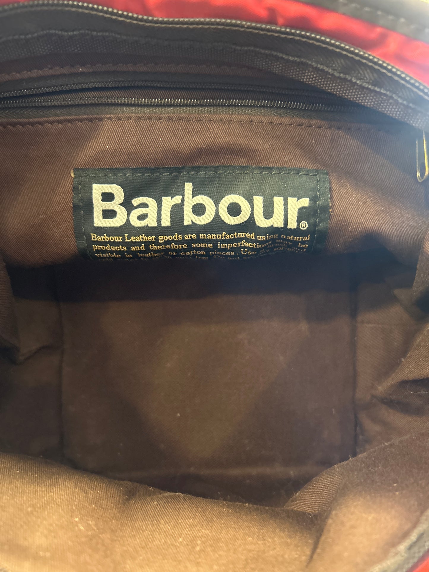 Borsa piccola Barbour rossa impermeabile Lady Bag - Shop In London