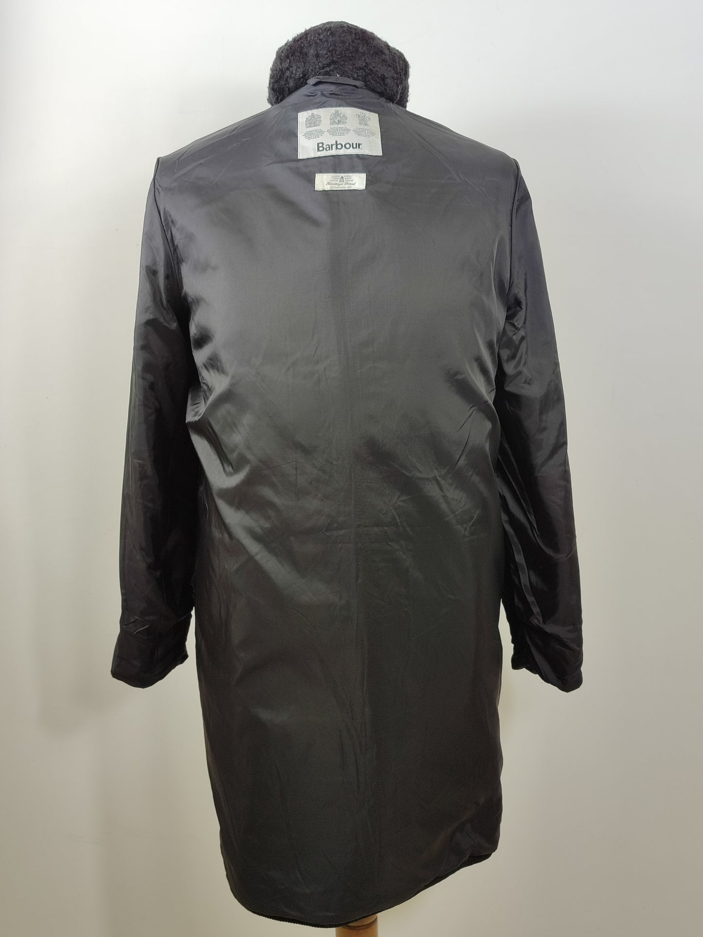 Giacca Barbour Nera imbottita da donna UK10 small - Lady winter Black wax coat size UK10