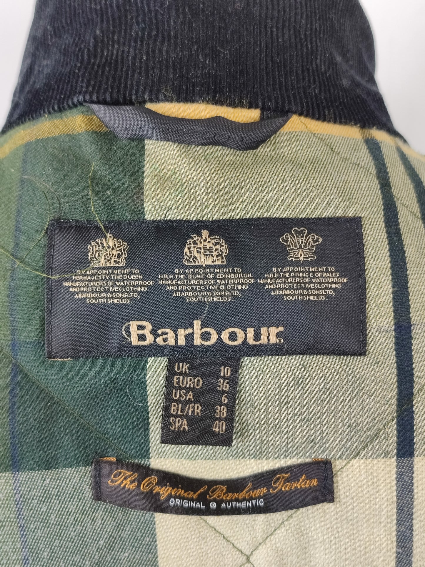 Giacca Barbour Nera cerata da donna UK10 small - Lady Stoneleigh Black wax coat size UK10