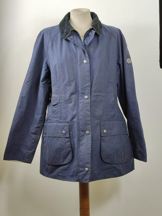 Giacca Barbour Whitby da donna blu cerata tg.44 Uk16-Wax Lady Whitby Jacket Uk16