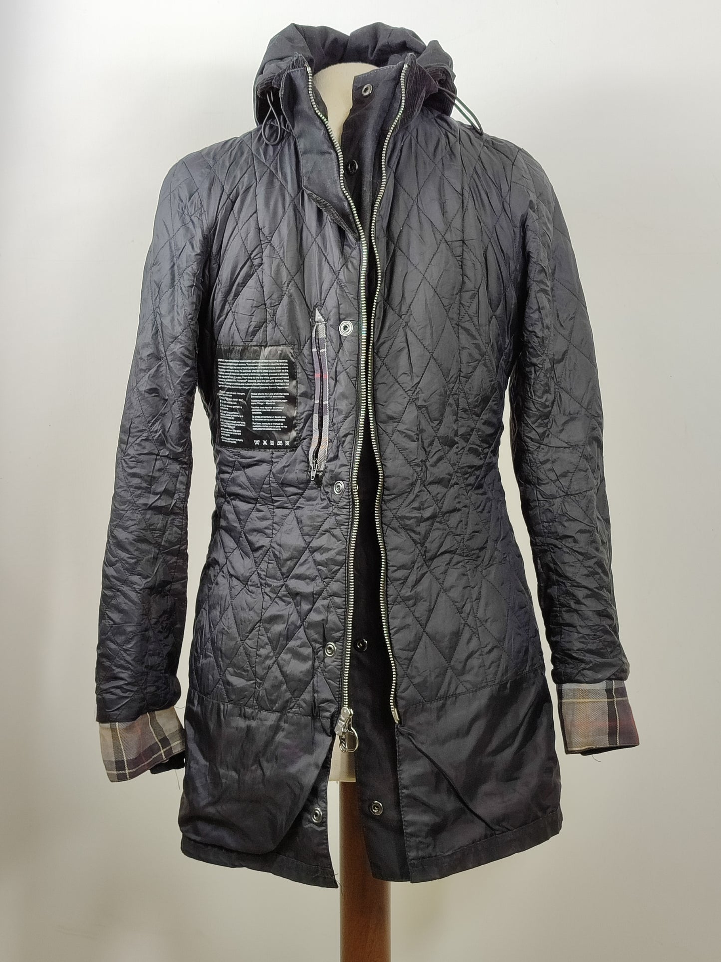 Giacca Barbour donna nera Rebel UK8 XSmall Black Lady Wax Rebel jacket XSmall tg.38