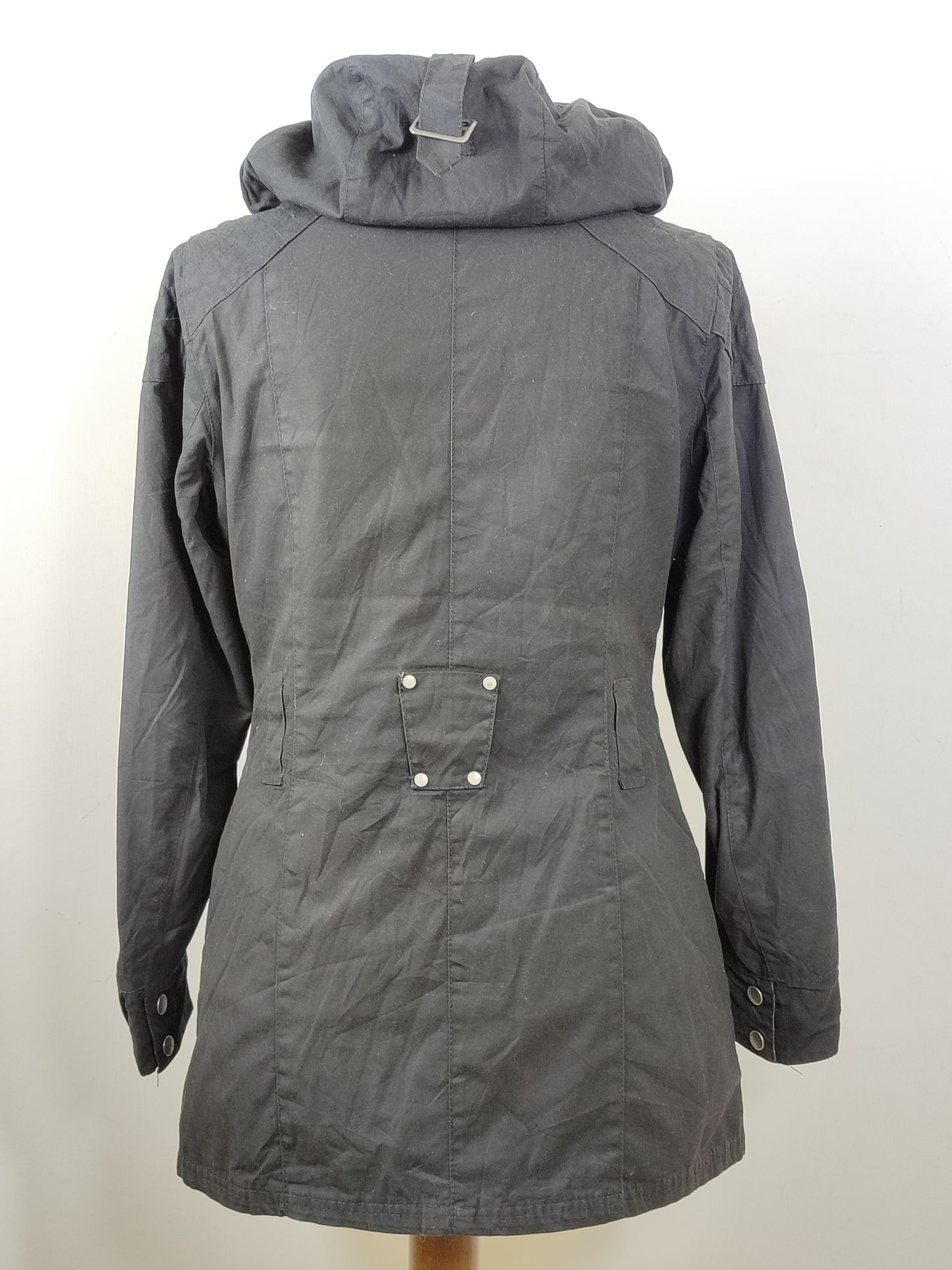 Giacca Barbour donna nera Rebel UK8 XSmall Black Lady Wax Rebel jacket XSmall tg.38