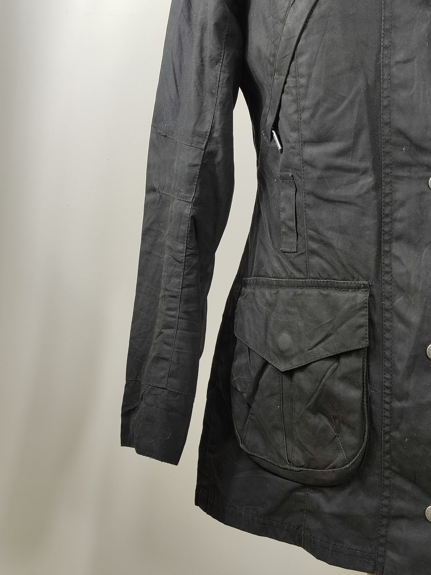 Giacca Barbour donna nera Rebel UK8 XSmall Black Lady Wax Rebel jacket XSmall tg.38