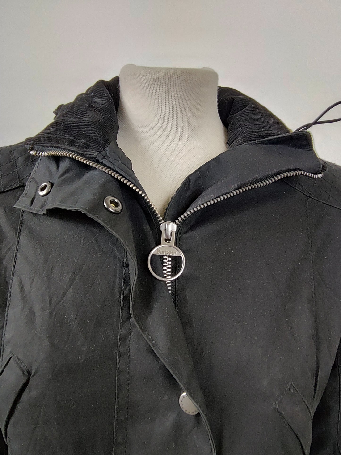 Giacca Barbour donna nera Rebel UK8 XSmall Black Lady Wax Rebel jacket XSmall tg.38