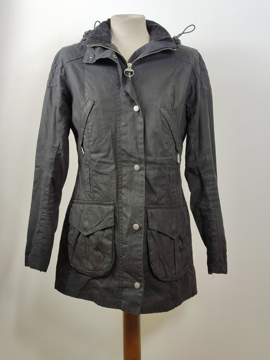 Giacca Barbour donna nera Rebel UK8 XSmall Black Lady Wax Rebel jacket XSmall tg.38