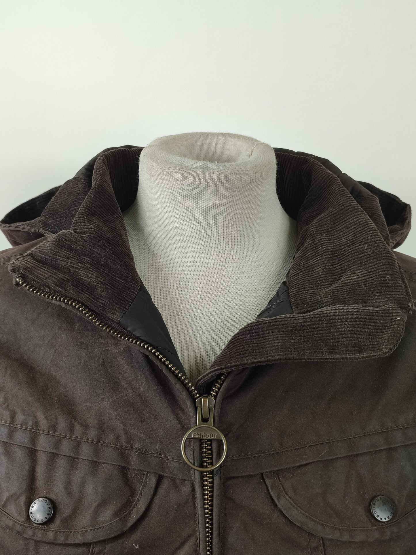Giacca Barbour da donna marrone XSmall tg.38-Lady Cameron Brown waxed Jacket uk8