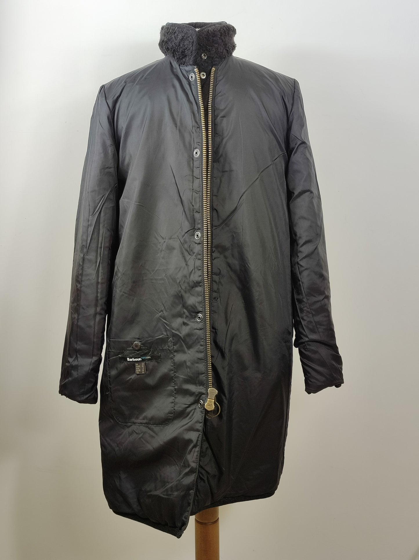 Giacca Barbour Nera imbottita da donna UK10 small - Lady winter Black wax coat size UK10