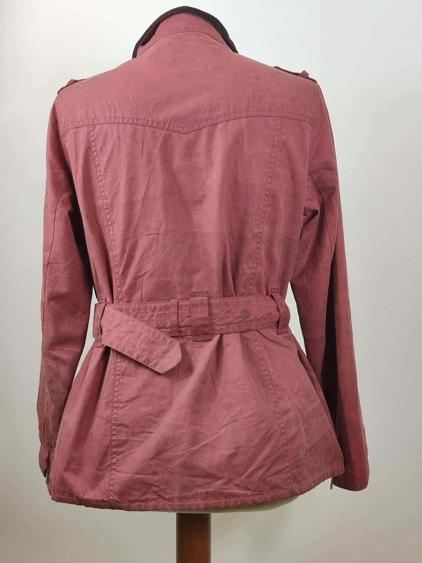 Giacca Barbour International da donna rosa Uk12 Medium- Lady International pink wax jacket size UK12
