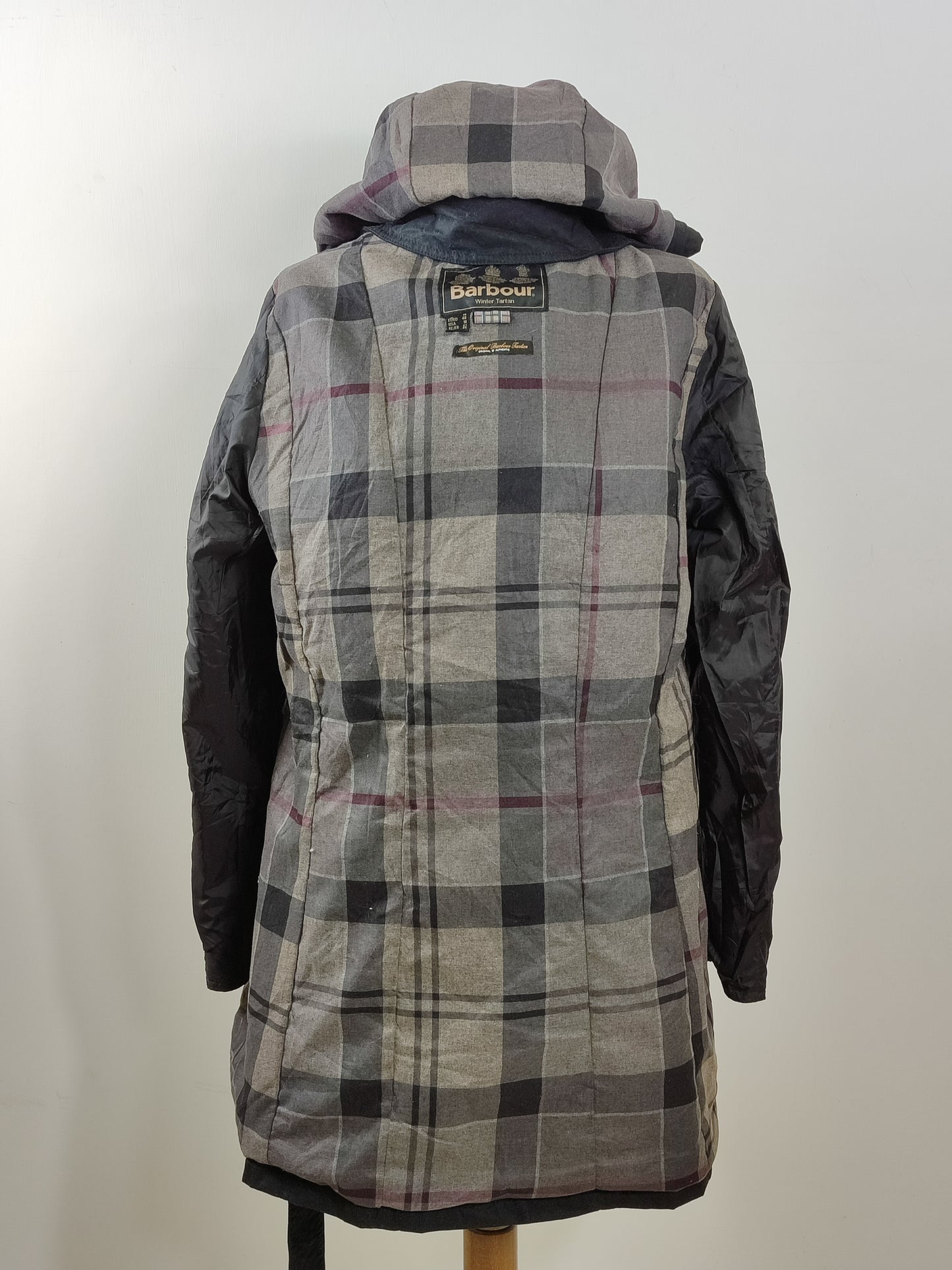 Barbour Trench cerato da donna con cintura nero tg.44 Uk14-Wax Lady Portlethan Mac Jacket Uk14