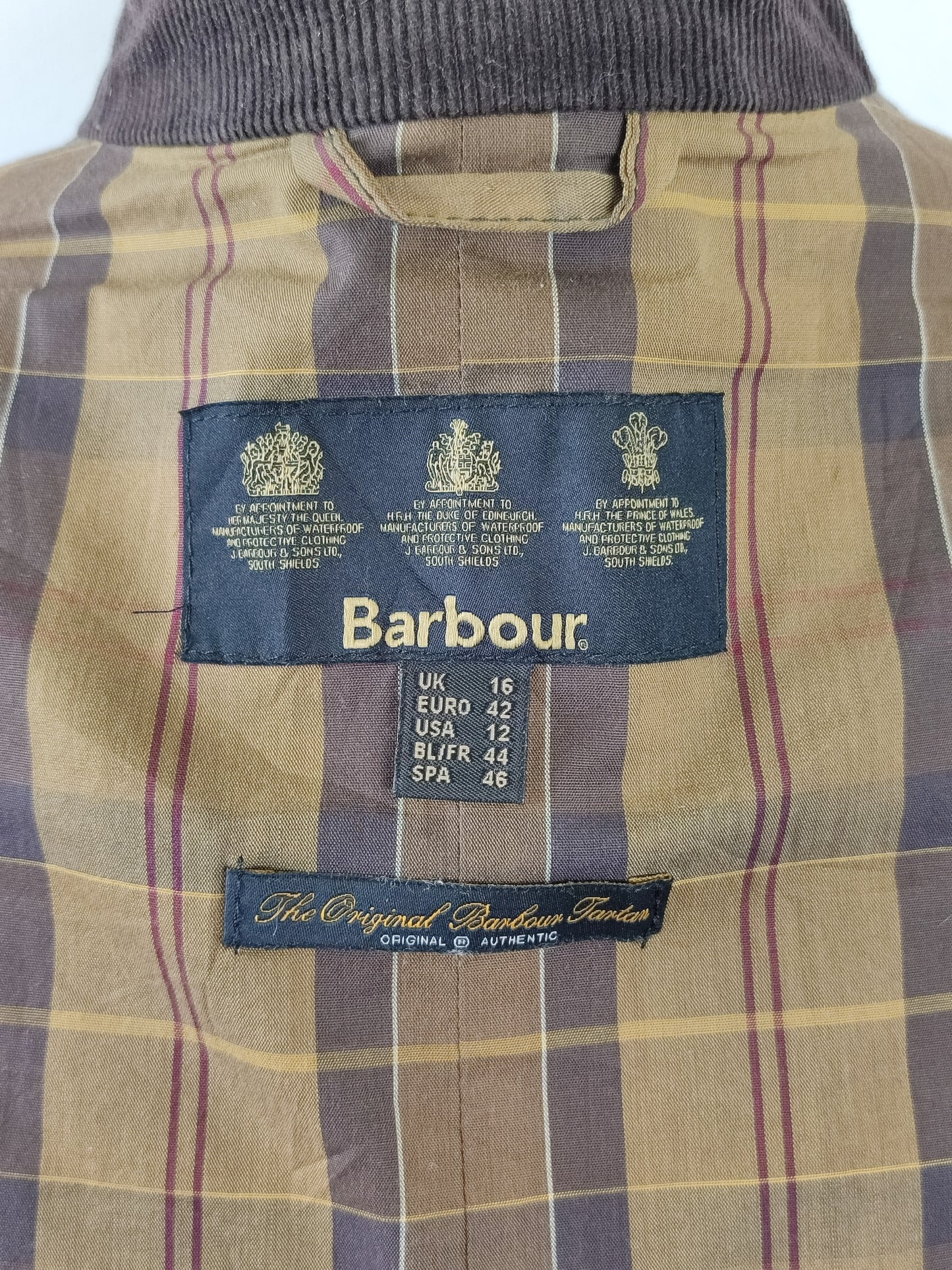 Giacca Barbour unisex marrone cerata leggera tg.46 Uk16-Wax Flyweight Urban Jacket Uk16