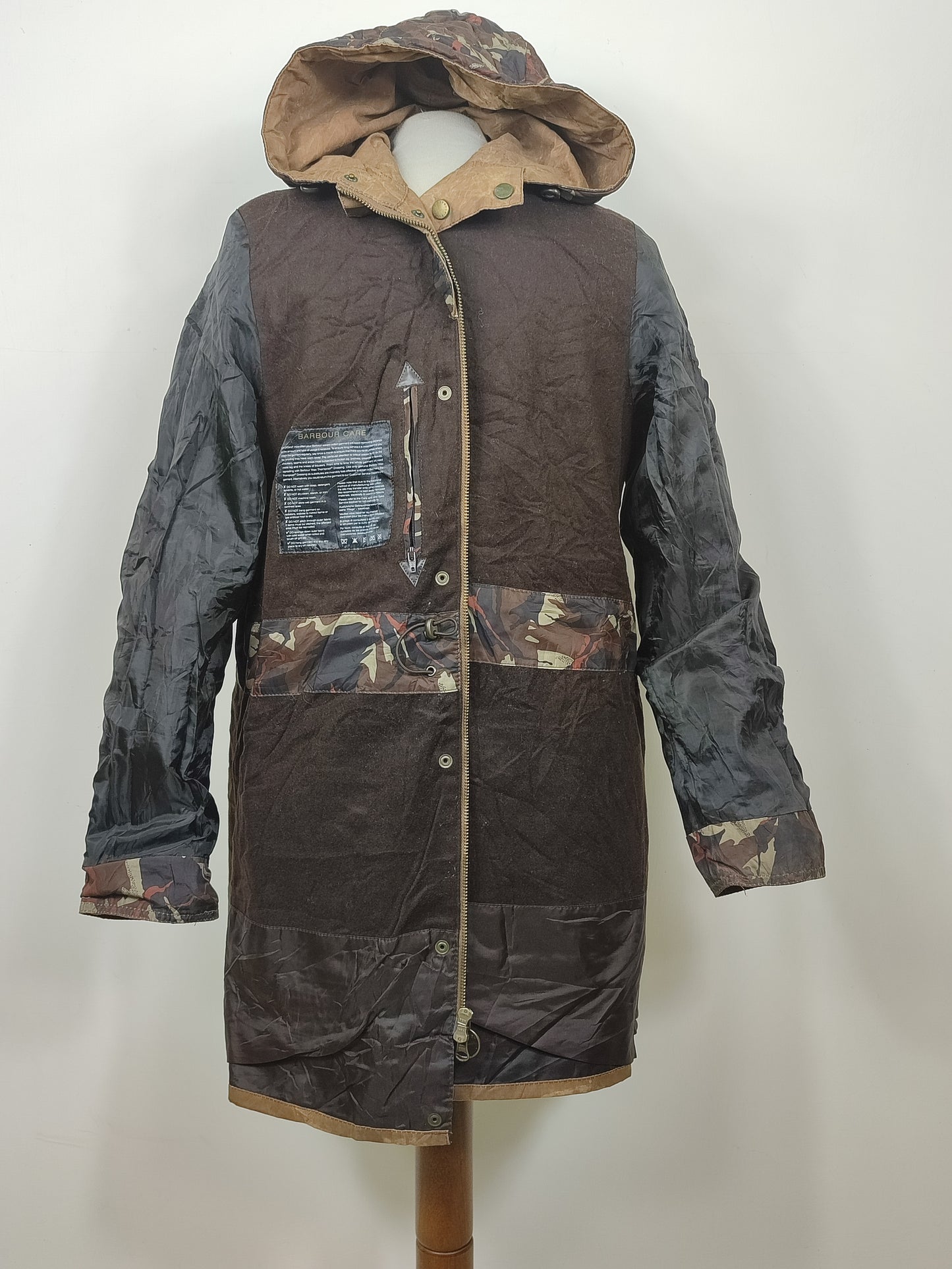 Barbour da donna beige con cappuccio UK12 Medium- Lady Retail marsworth Beige Size 12