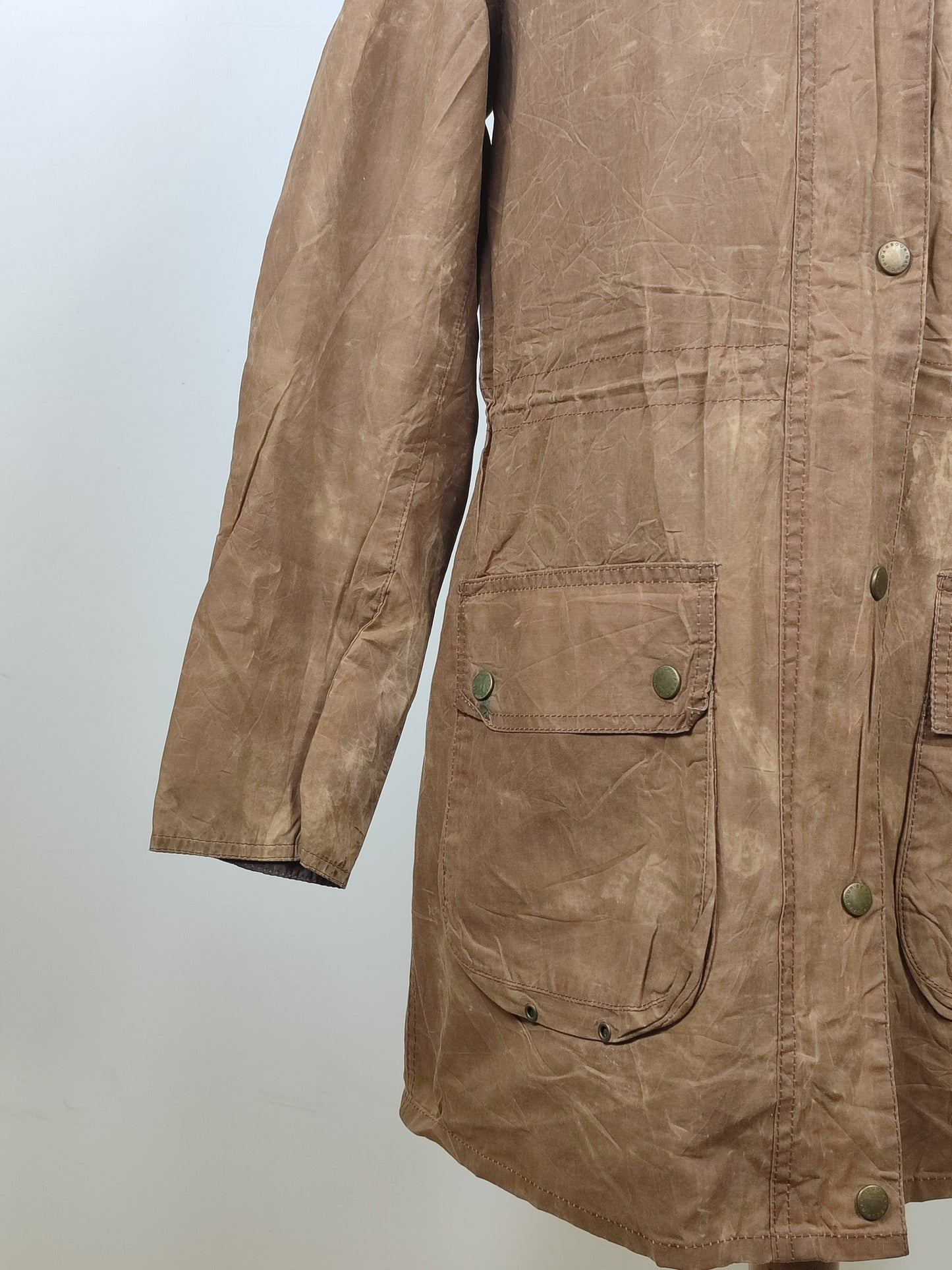 Barbour da donna beige con cappuccio UK12 Medium- Lady Retail marsworth Beige Size 12