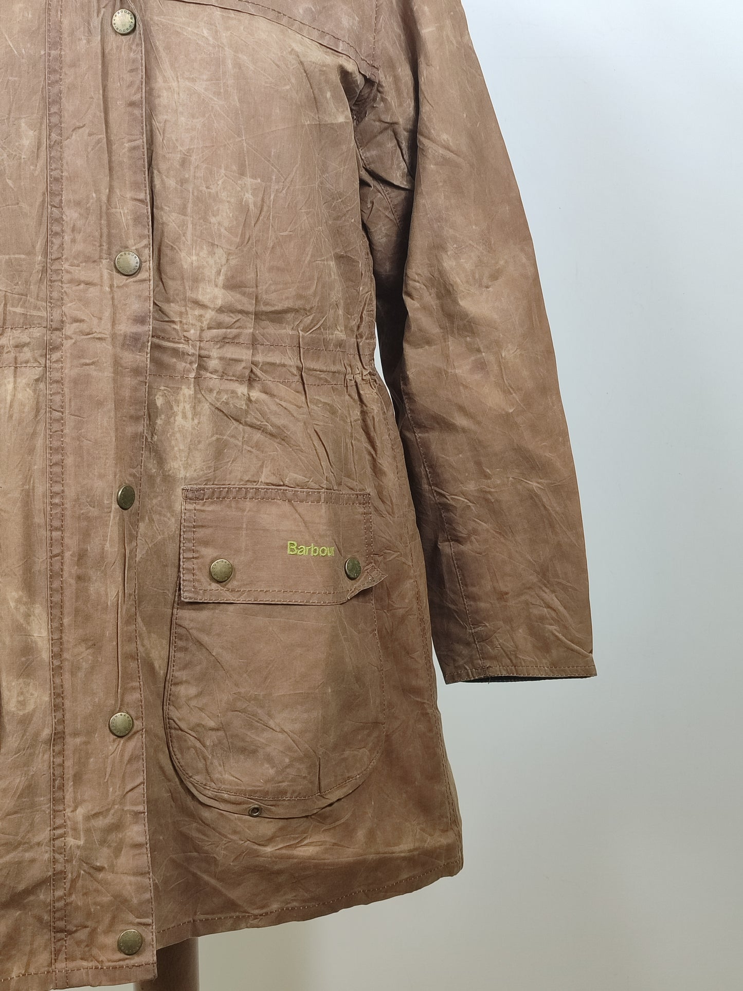 Barbour da donna beige con cappuccio UK12 Medium- Lady Retail marsworth Beige Size 12