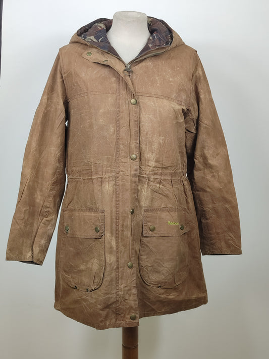 Barbour da donna beige con cappuccio UK12 Medium- Lady Retail marsworth Beige Size 12