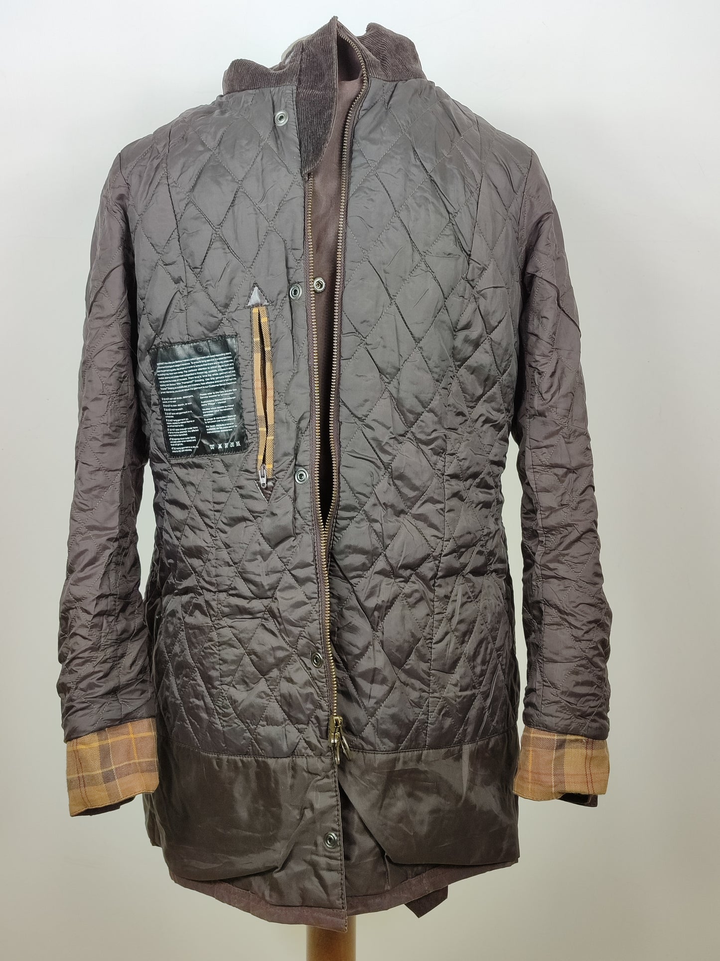 Giacca Barbour da donna con cintura marrone tg.44 Uk14-Wax Brown Lady Rebel Jacket Uk14