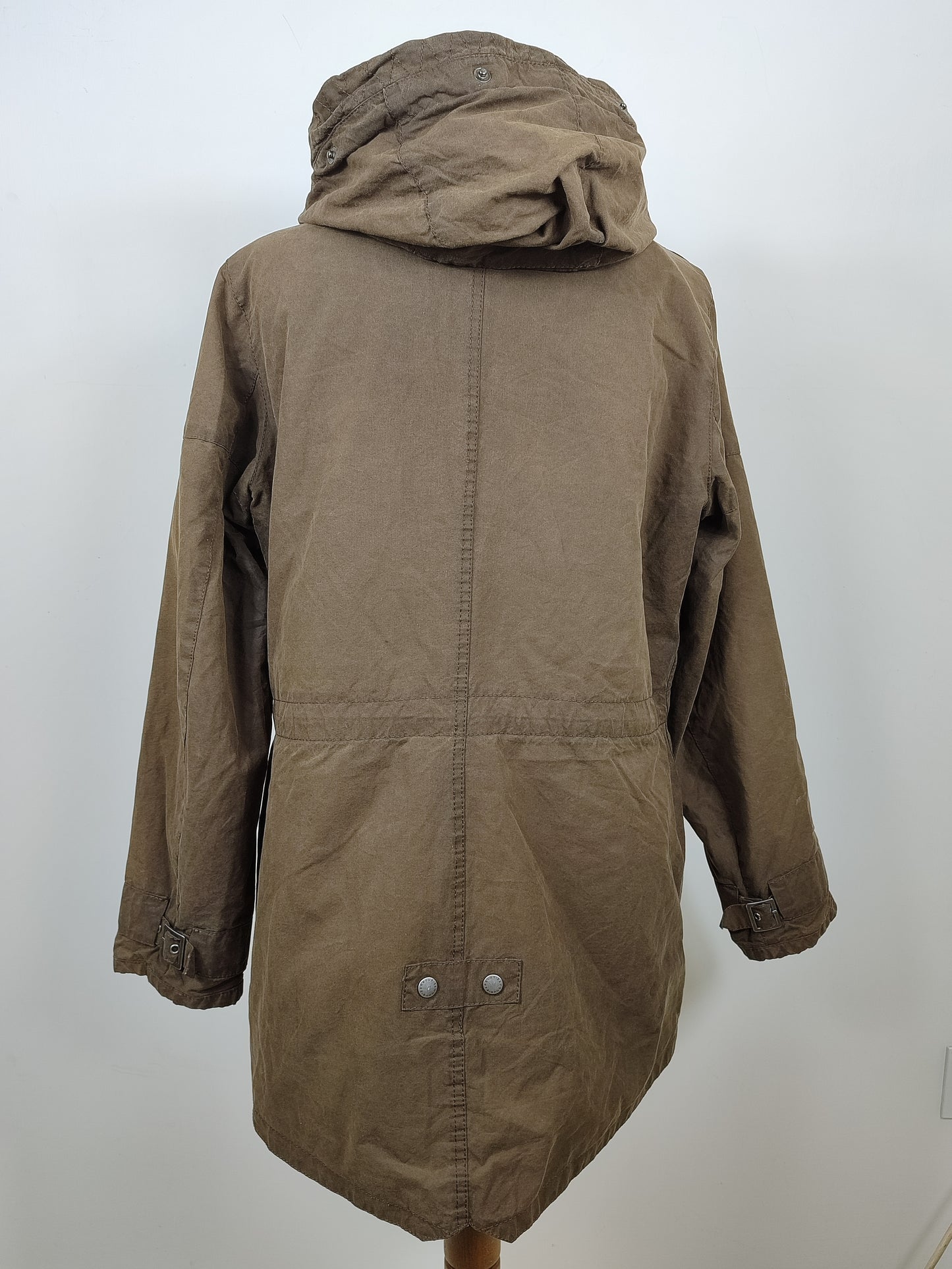 Parka Barbour da donna verde oliva uk14 -Lady Vintage Troop wax parka size Uk14 Medium