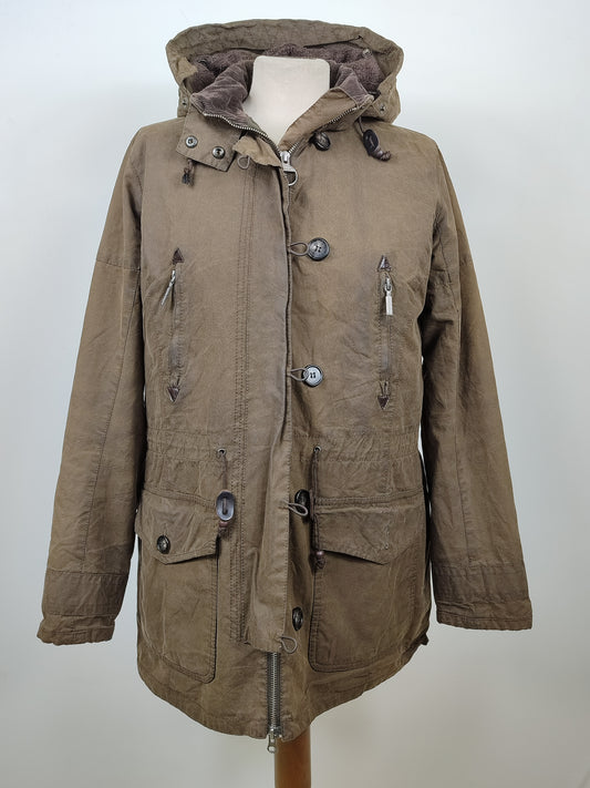 Parka Barbour da donna verde oliva uk14 -Lady Vintage Troop wax parka size Uk14 Medium