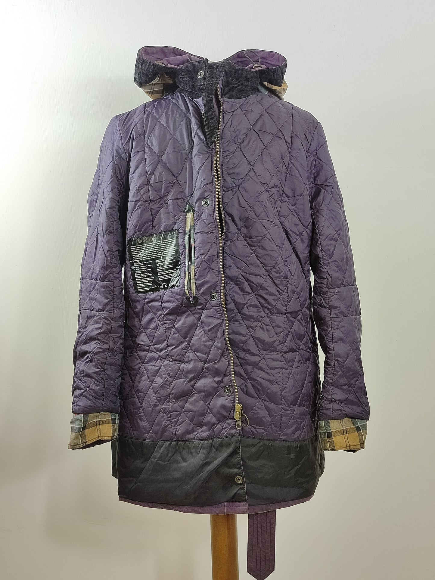 Giacca Barbour donna viola Rebel UK16 tg. 44/46 Purple Lady Wax Rebel jacket size uk16