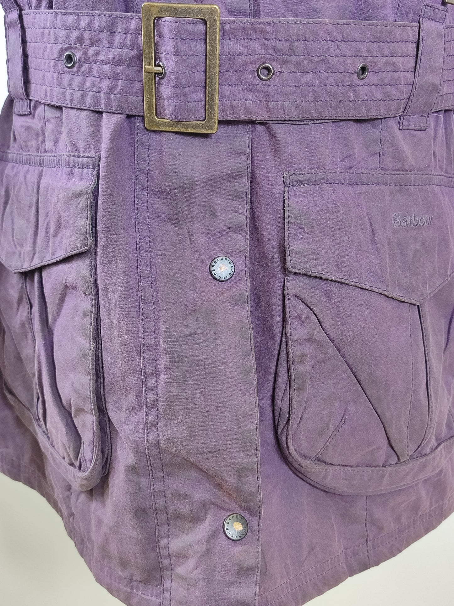 Giacca Barbour donna viola Rebel UK16 tg. 44/46 Purple Lady Wax Rebel jacket size uk16