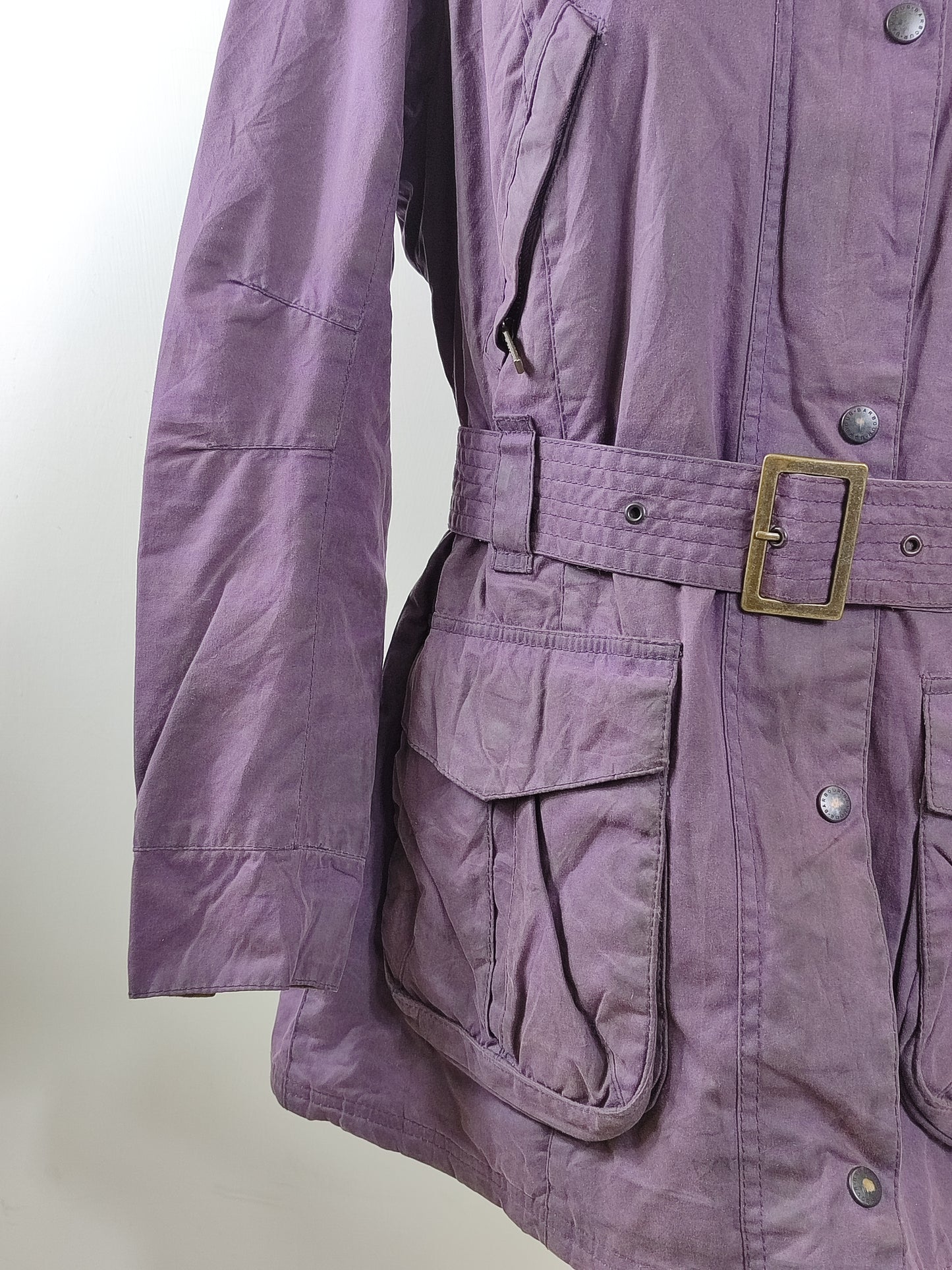 Giacca Barbour donna viola Rebel UK16 tg. 44/46 Purple Lady Wax Rebel jacket size uk16