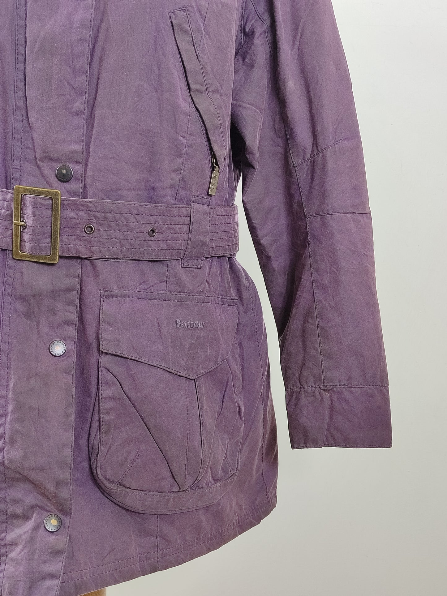 Giacca Barbour donna viola Rebel UK16 tg. 44/46 Purple Lady Wax Rebel jacket size uk16