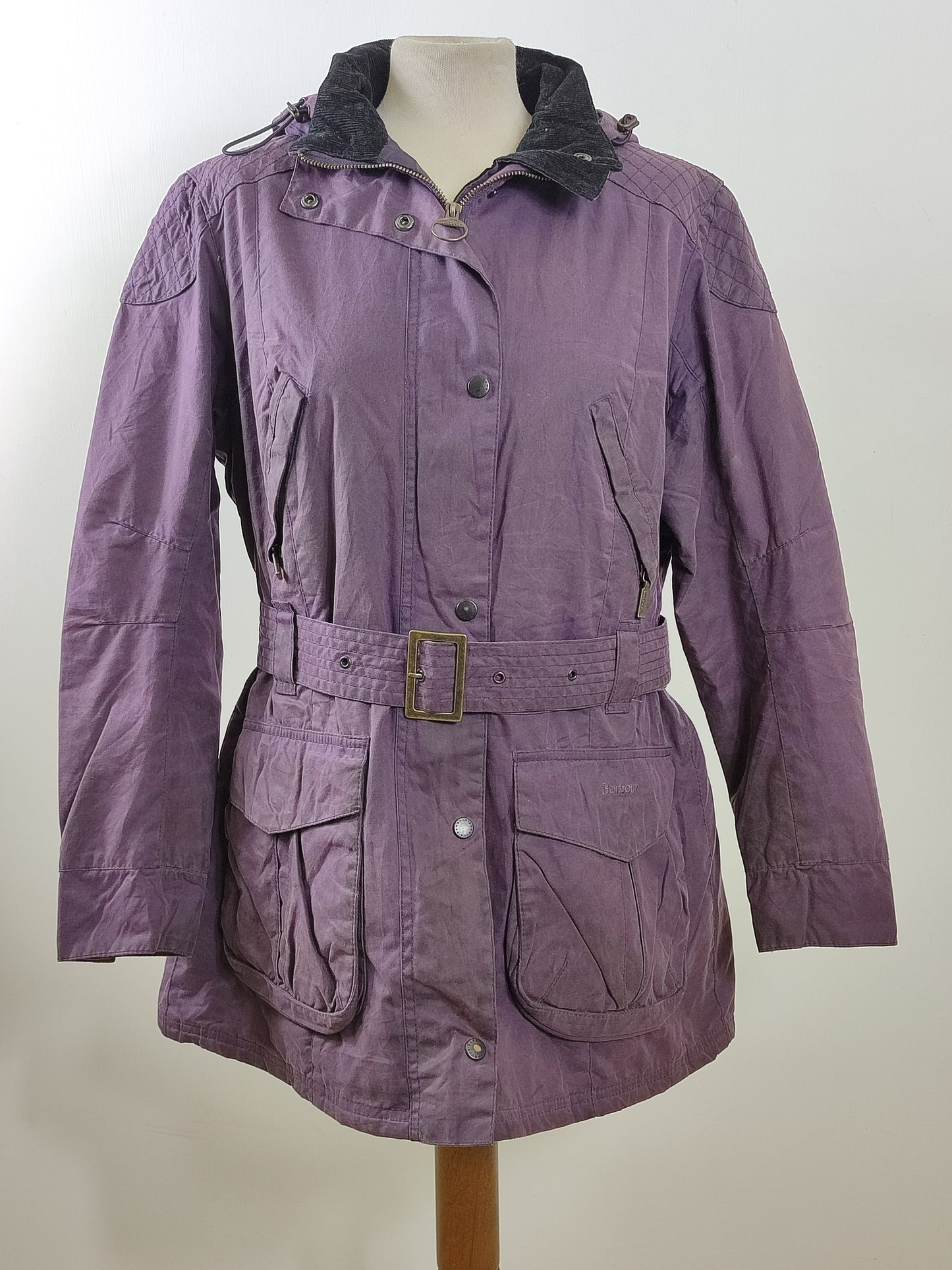 Giacca Barbour donna viola Rebel UK16 tg. 44/46 Purple Lady Wax Rebel jacket size uk16