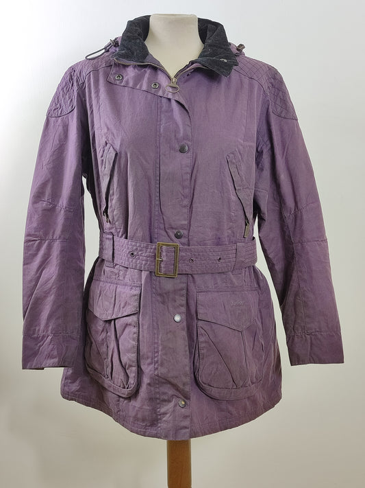 Giacca Barbour donna viola Rebel UK16 tg. 44/46 Purple Lady Wax Rebel jacket size uk16