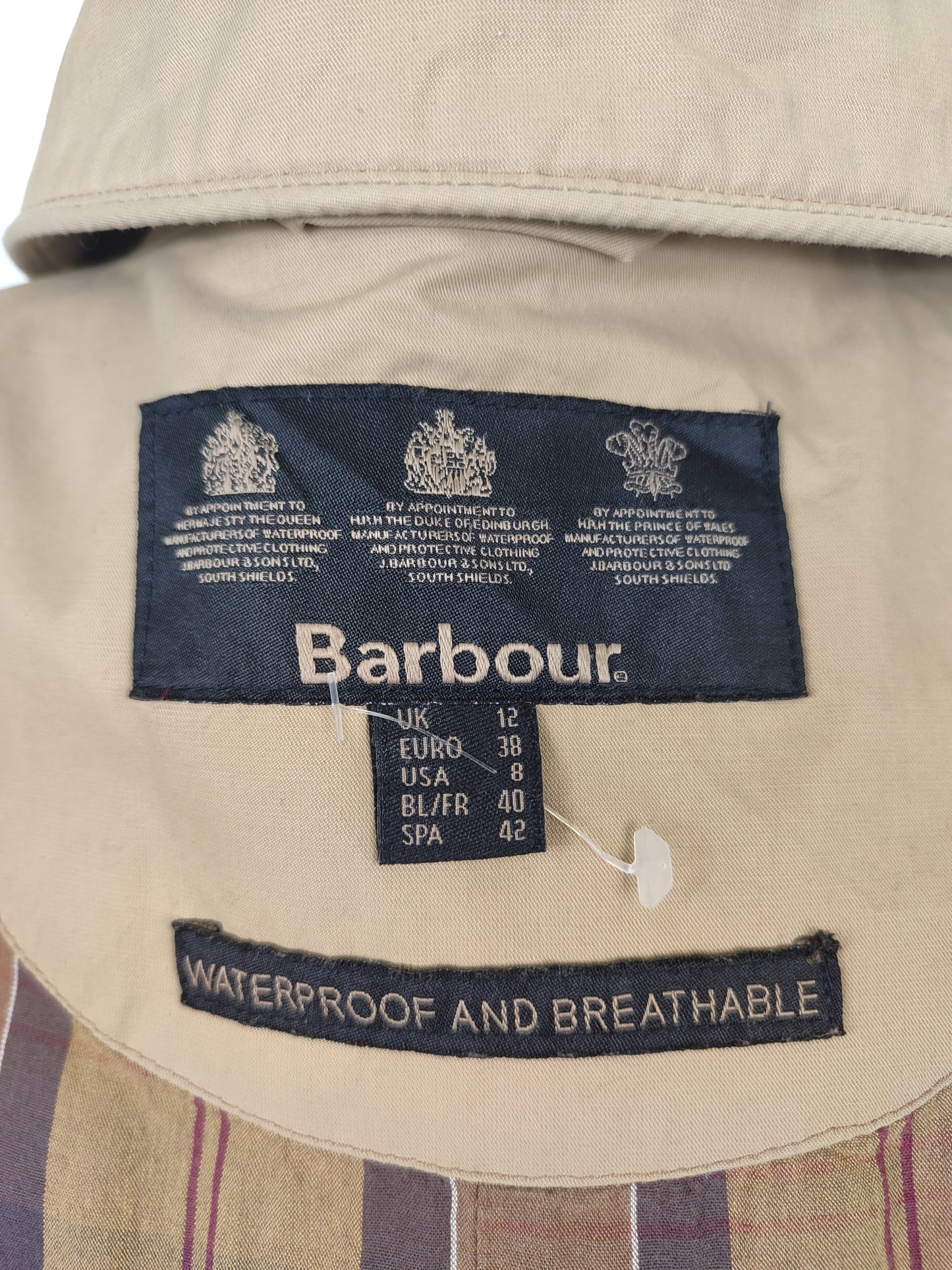 Trench Barbour Beige da donna Medium Uk12 - Valerie Trench Lady Jacket beige size uk12