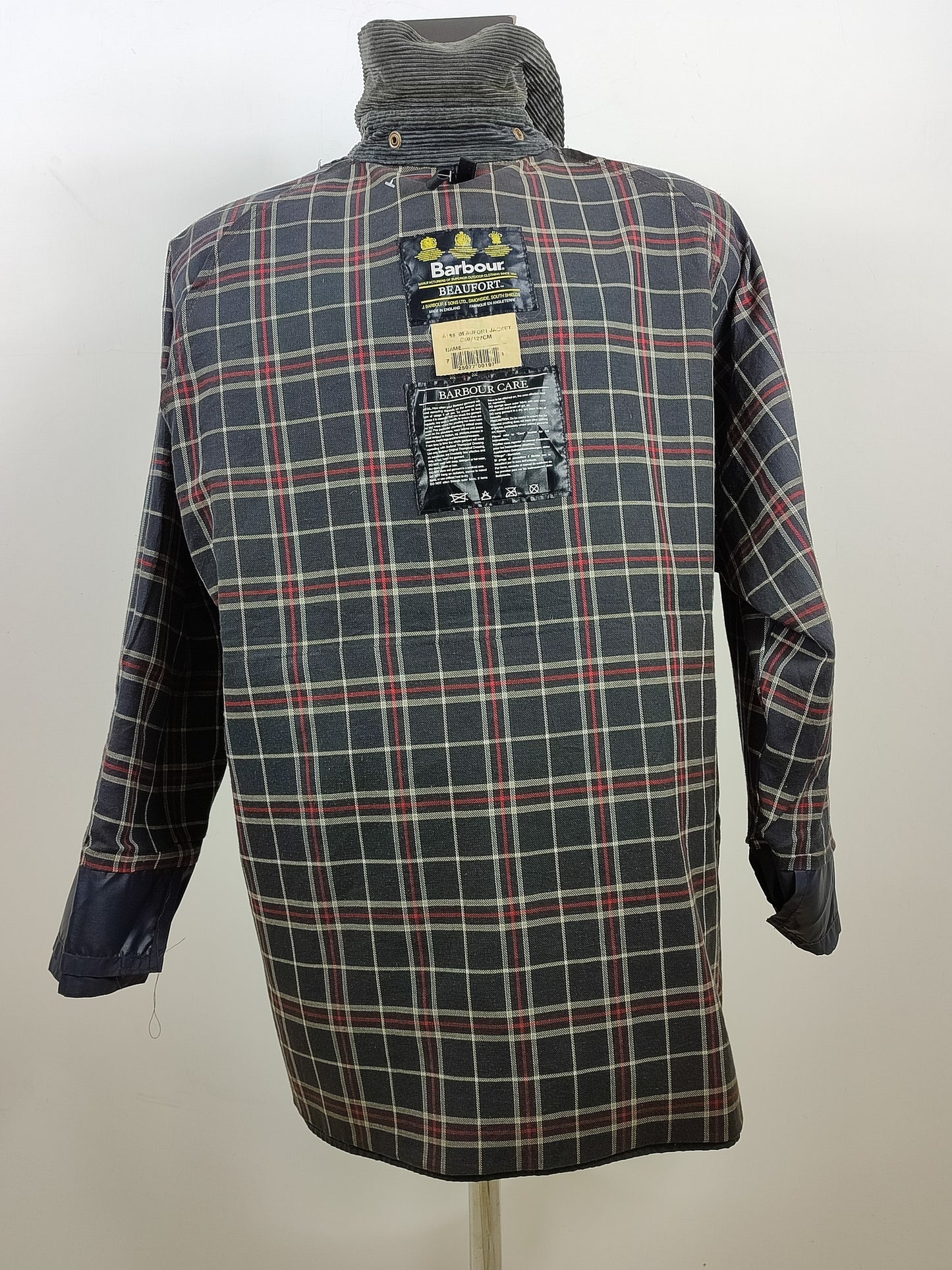 Barbour Giacca Beaufort vintage blu C50/127cm Navy Wax Vintage Beaufort jacket XXL
