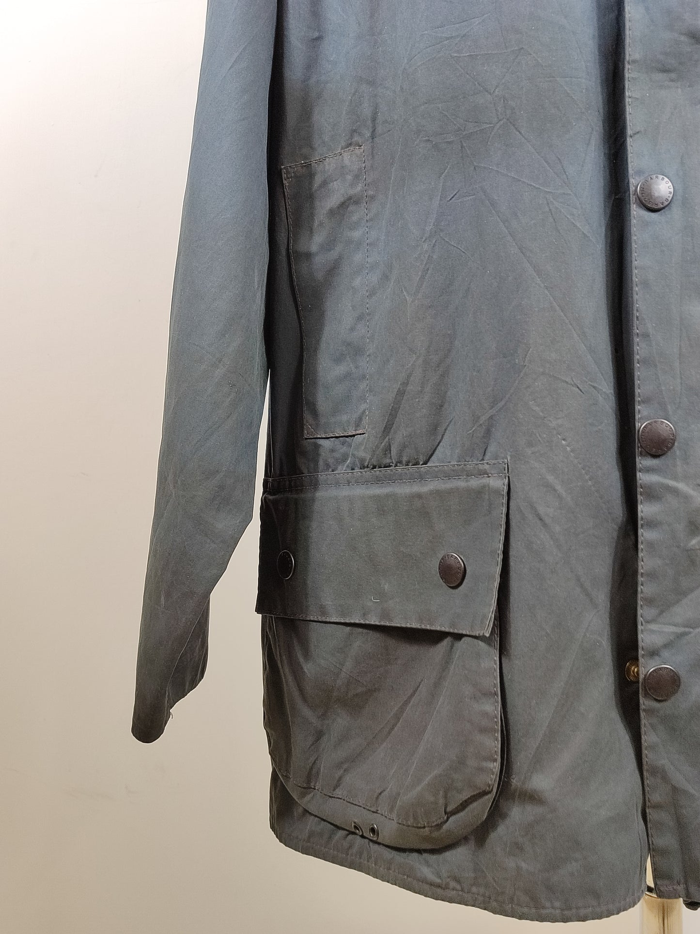 Barbour Giacca Beaufort vintage blu C50/127cm Navy Wax Vintage Beaufort jacket XXL