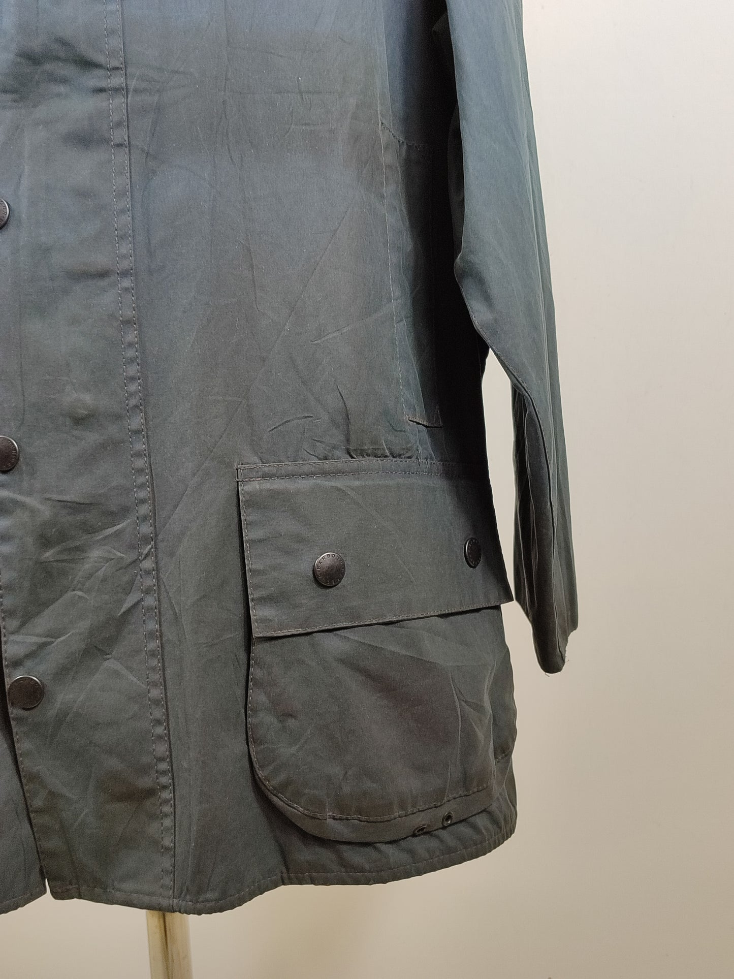 Barbour Giacca Beaufort vintage blu C50/127cm Navy Wax Vintage Beaufort jacket XXL