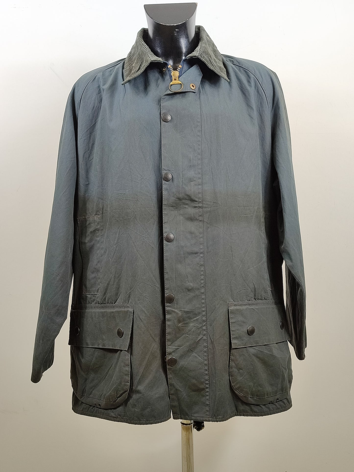 Barbour Giacca Beaufort vintage blu C50/127cm Navy Wax Vintage Beaufort jacket XXL