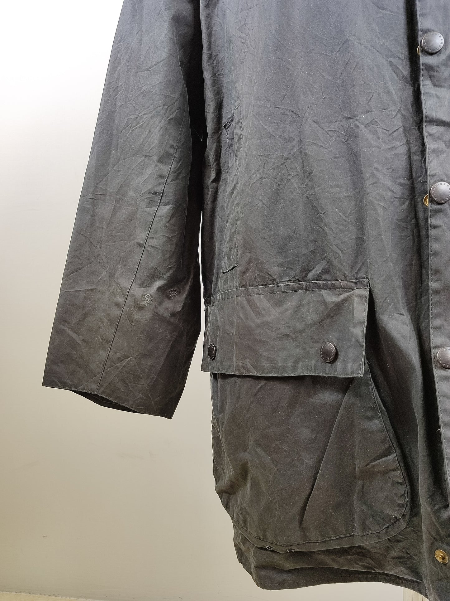 Barbour Border Blu da uomo cotone Cerato C46/117 cm Man Navy Border Coat Size XLarge