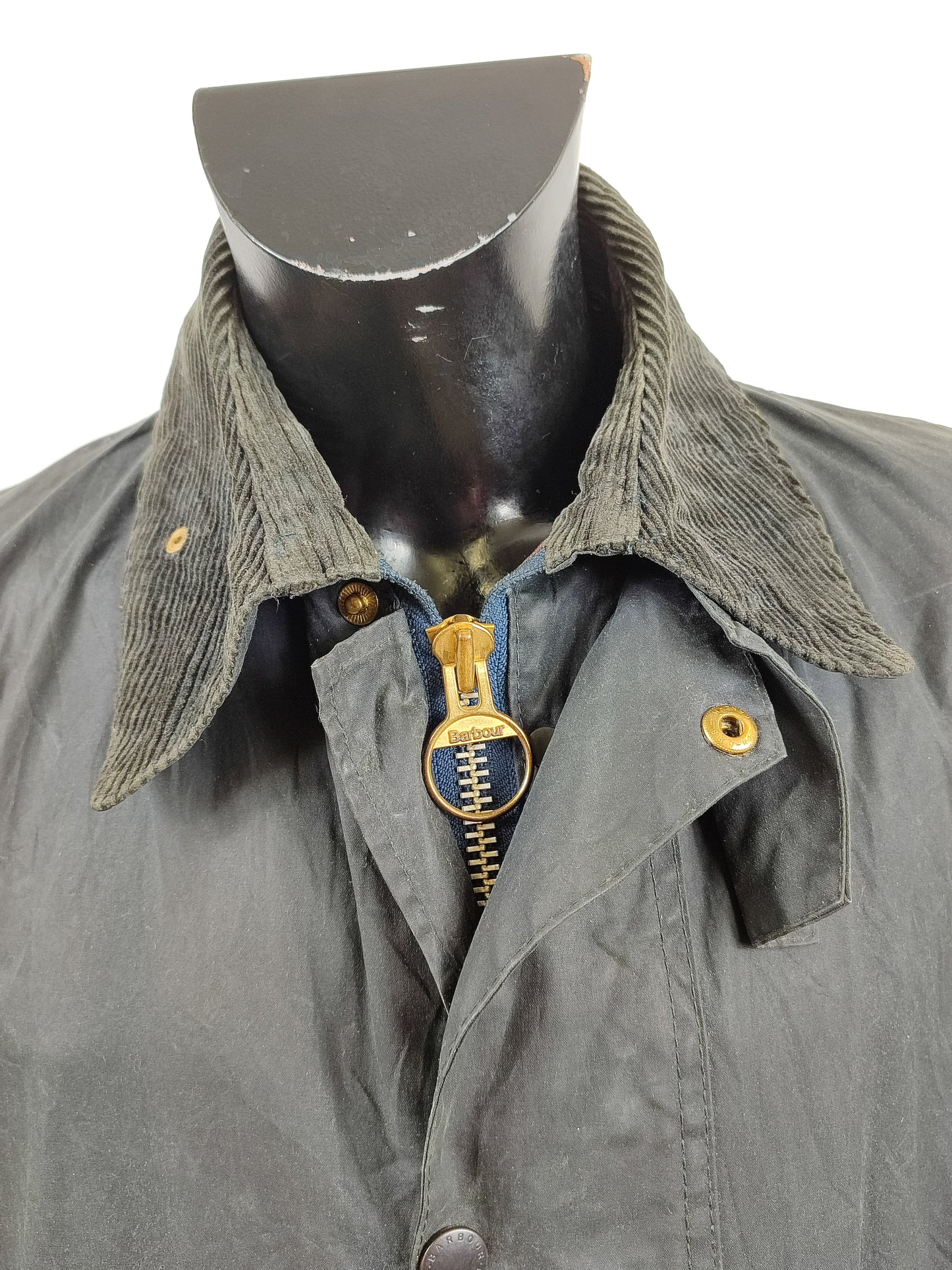 Barbour Border Blu da uomo cotone Cerato C46/117 cm Man Navy Border Coat Size XLarge