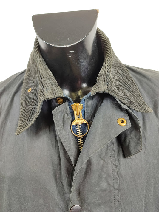 Barbour Border Blu da uomo cotone Cerato C46/117 cm Man Navy Border Coat Size XLarge