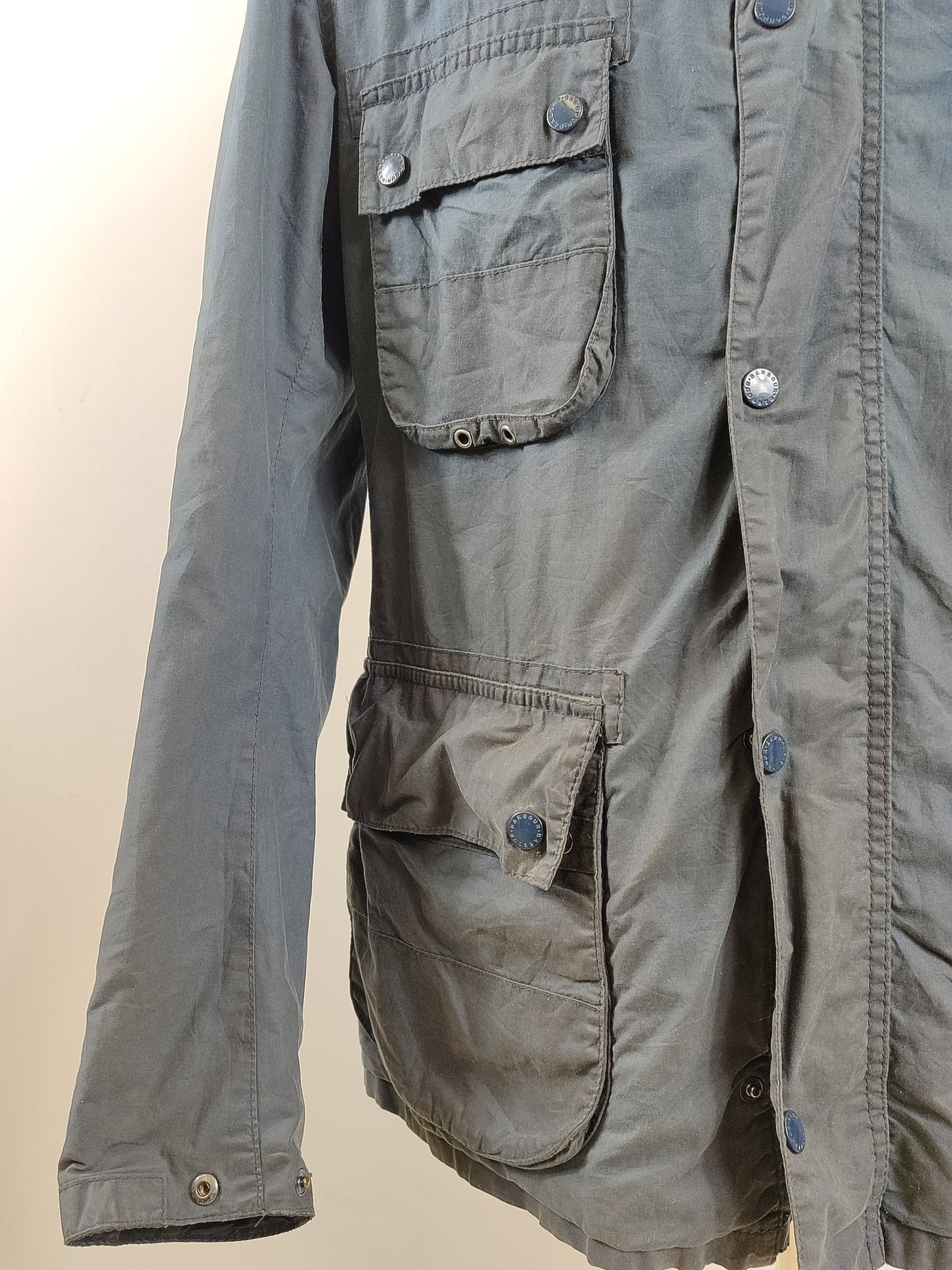 Giacca Barbour International Bede Blu Medium-Navy International Union Jacket Jacket Size M