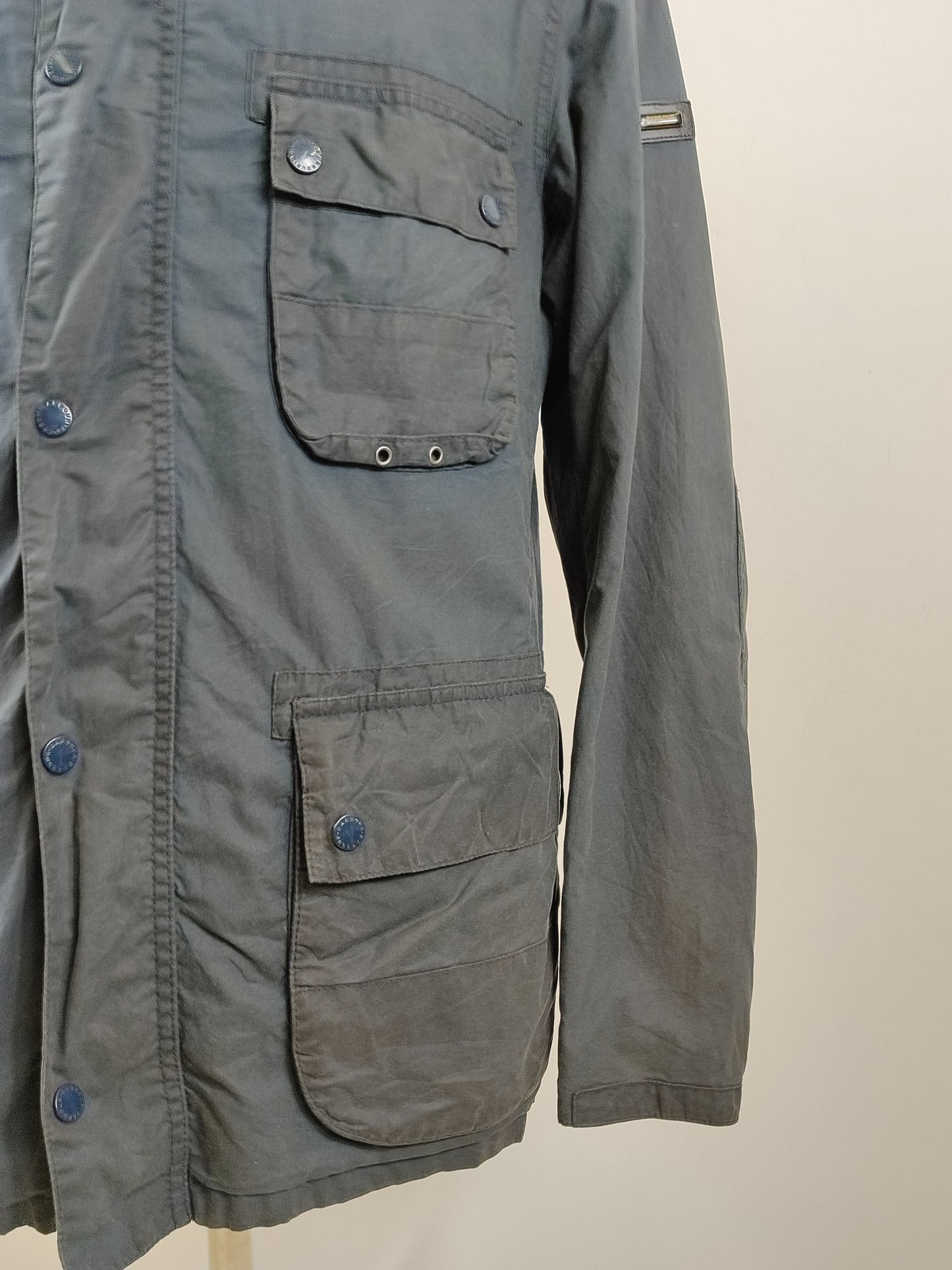 Giacca Barbour International Bede Blu Medium-Navy International Union Jacket Jacket Size M