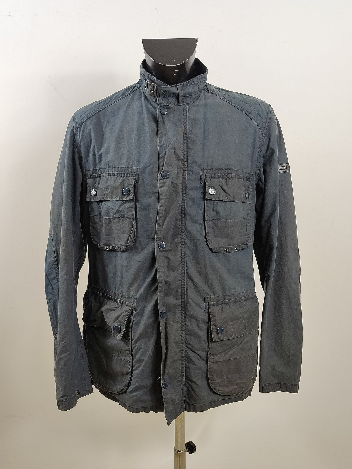 Giacca Barbour International Bede Blu Medium-Navy International Union Jacket Jacket Size M