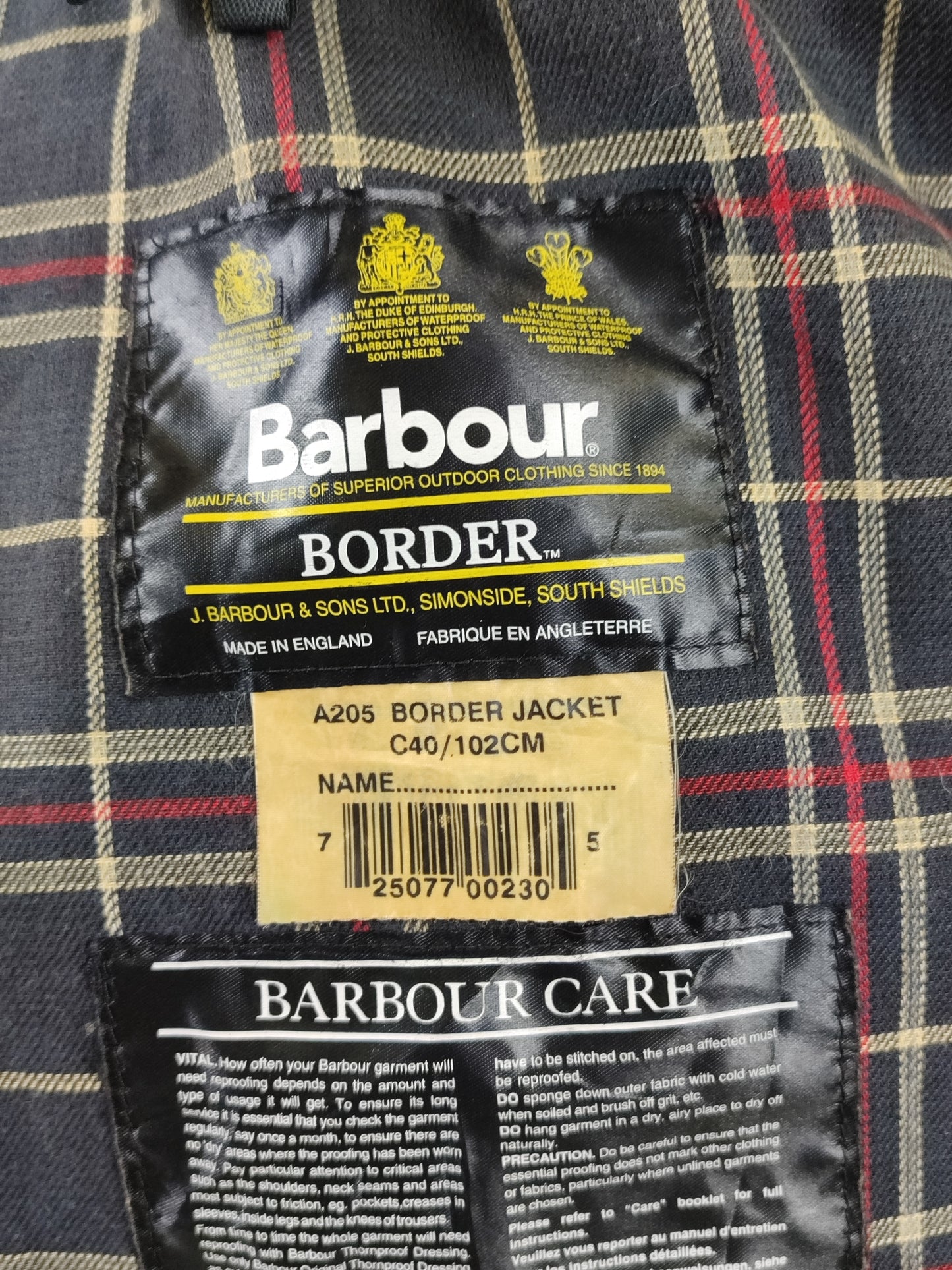 Barbour GIacca Border blu cotone Cerato C40/102 cm Navy Border Coat Size M/L tg. 50 ita