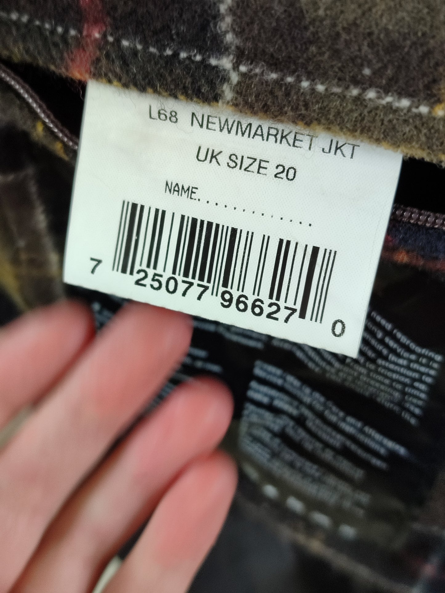 Giacca Barbour Unisex Nera Newmarket cerato UNISEX Tg.48/50 Black Wax Coat size UK20