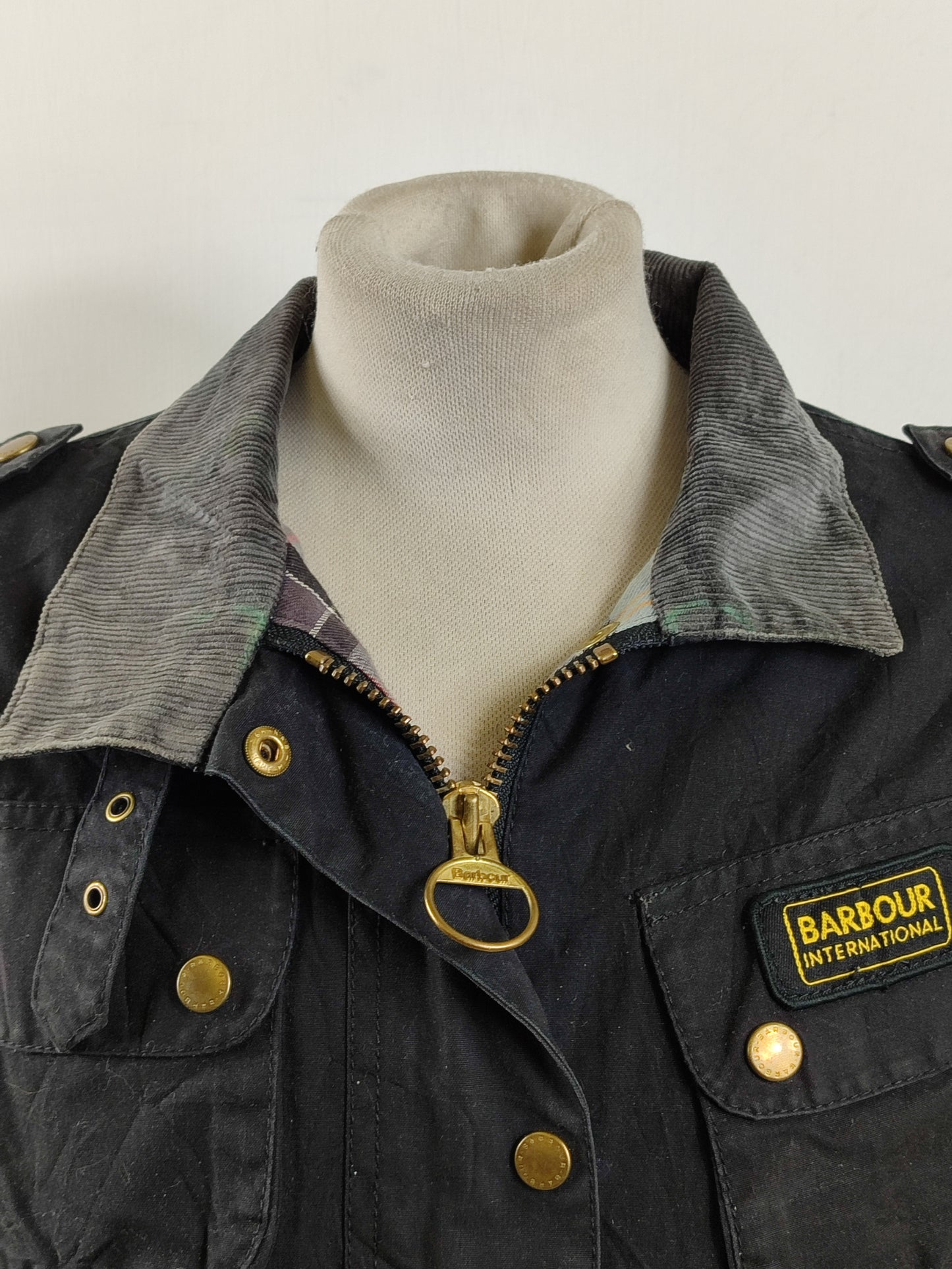Giacca Barbour International Donna Medium UK12 -Lady International Black UK12 Size M