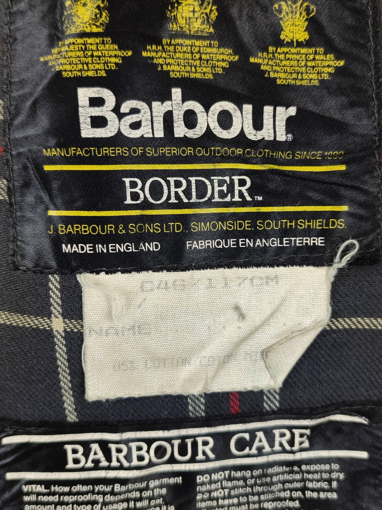 Barbour Border Blu da uomo cotone Cerato C46/117 cm Man Navy Border Coat Size XLarge