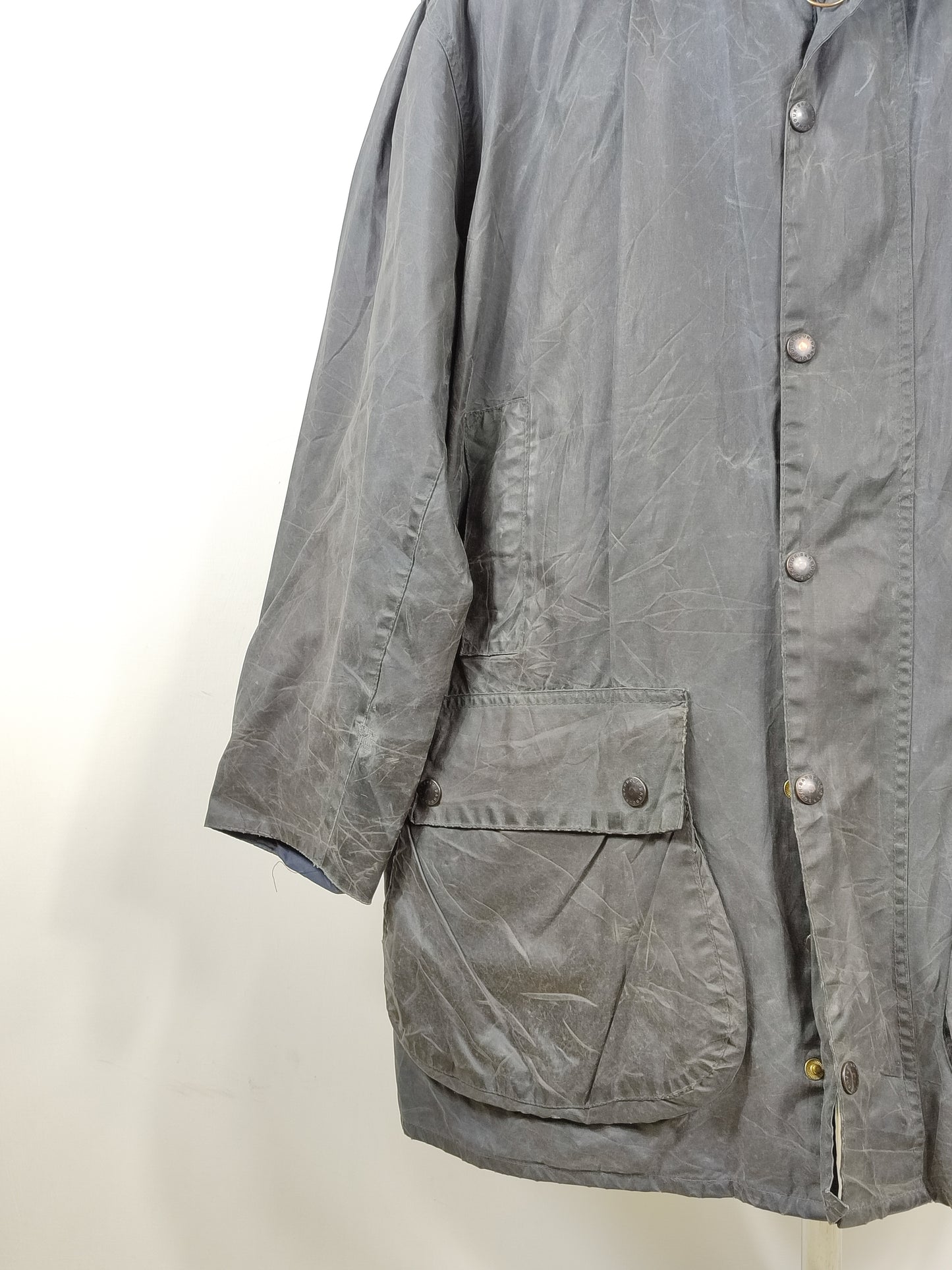 Barbour Border Blu da uomo cotone Cerato C46/117 cm Man Navy Border Coat Size XLarge
