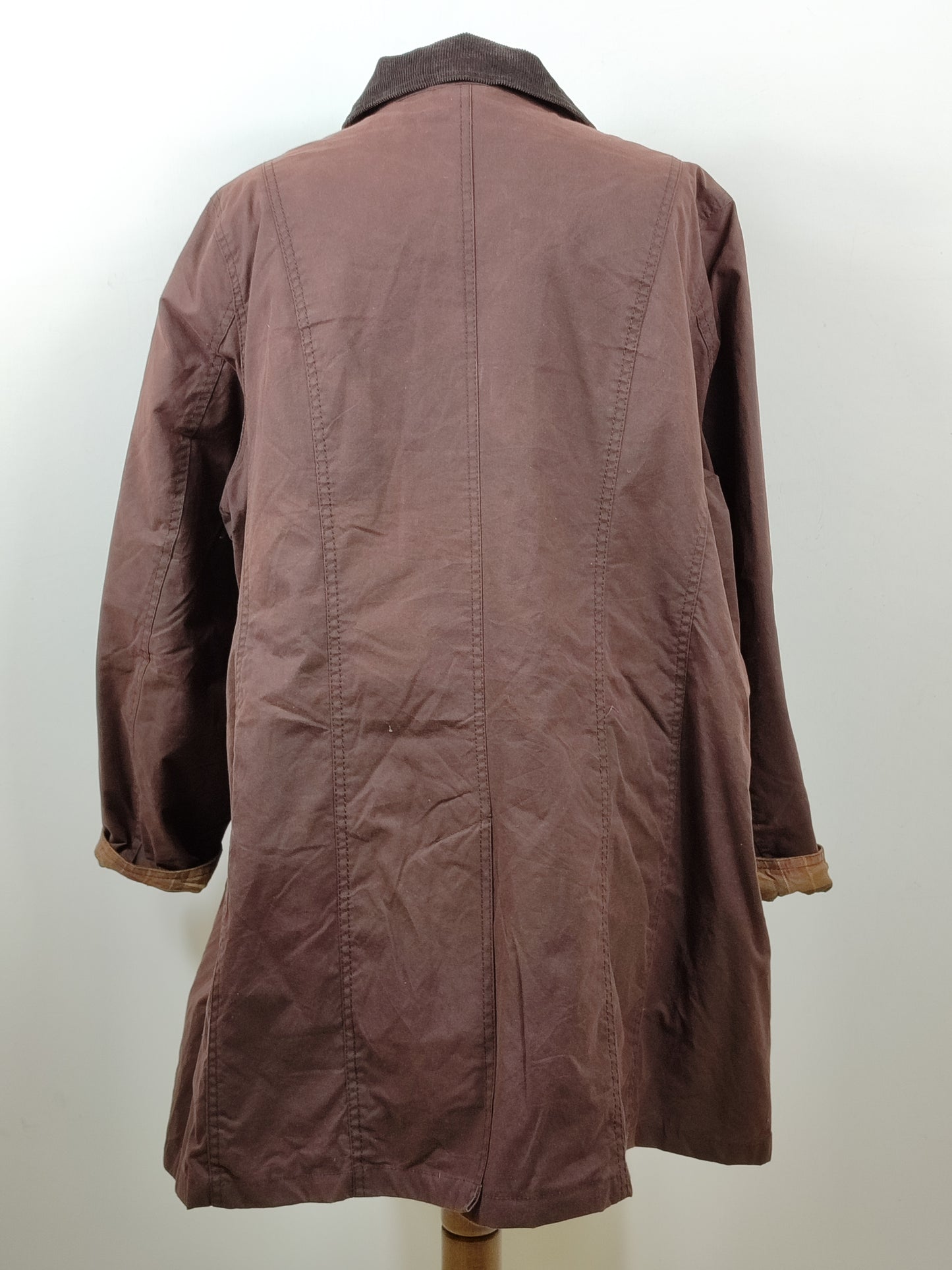 Giacca Barbour Belsay Unisex marrone Uk22  tg. 52 ita Brown Waxed Unisex Coat size UK22