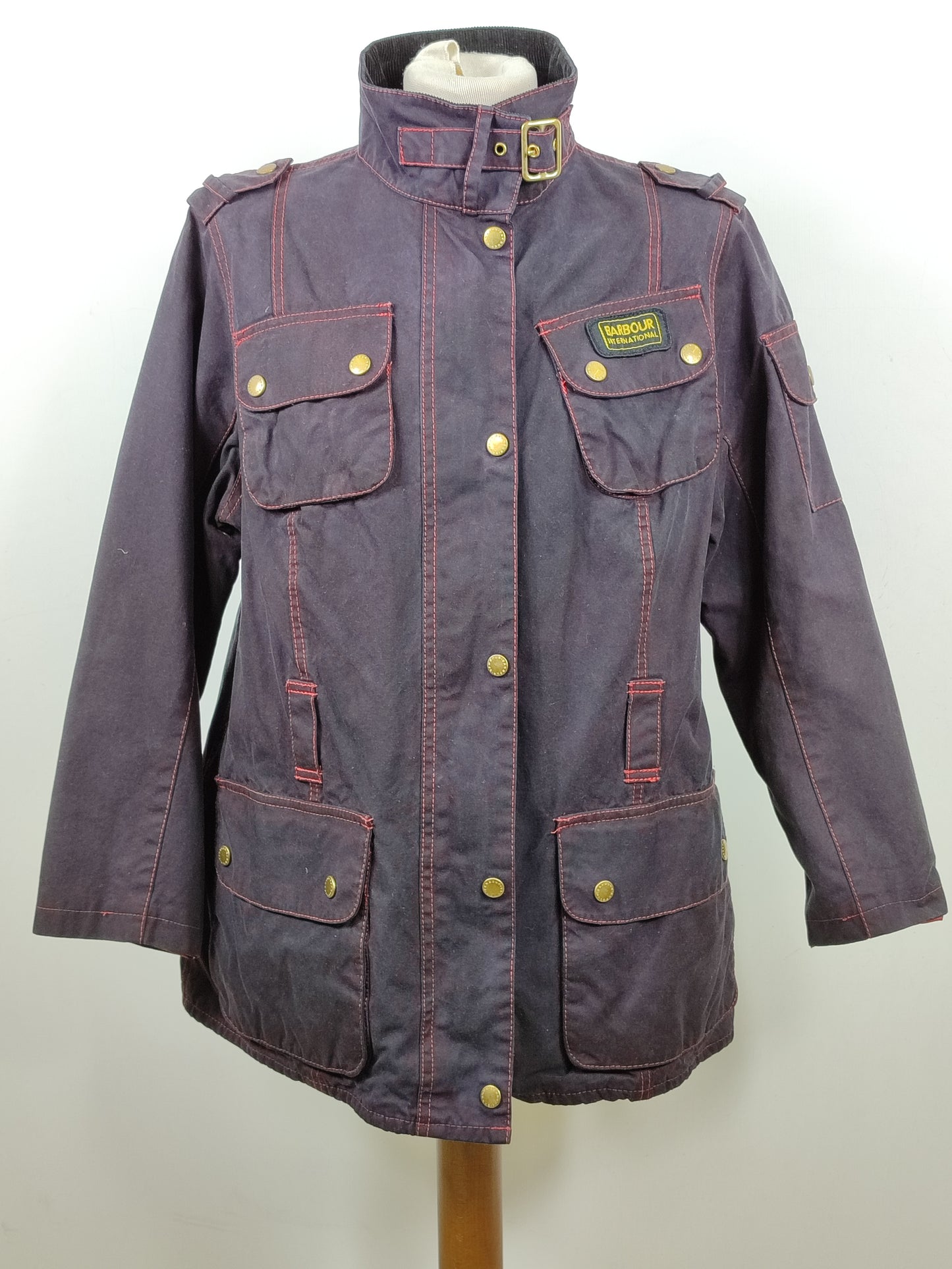 Barbour Giacca nera International cerata Tg. 46/48 - Wax International Black Jacket UK18