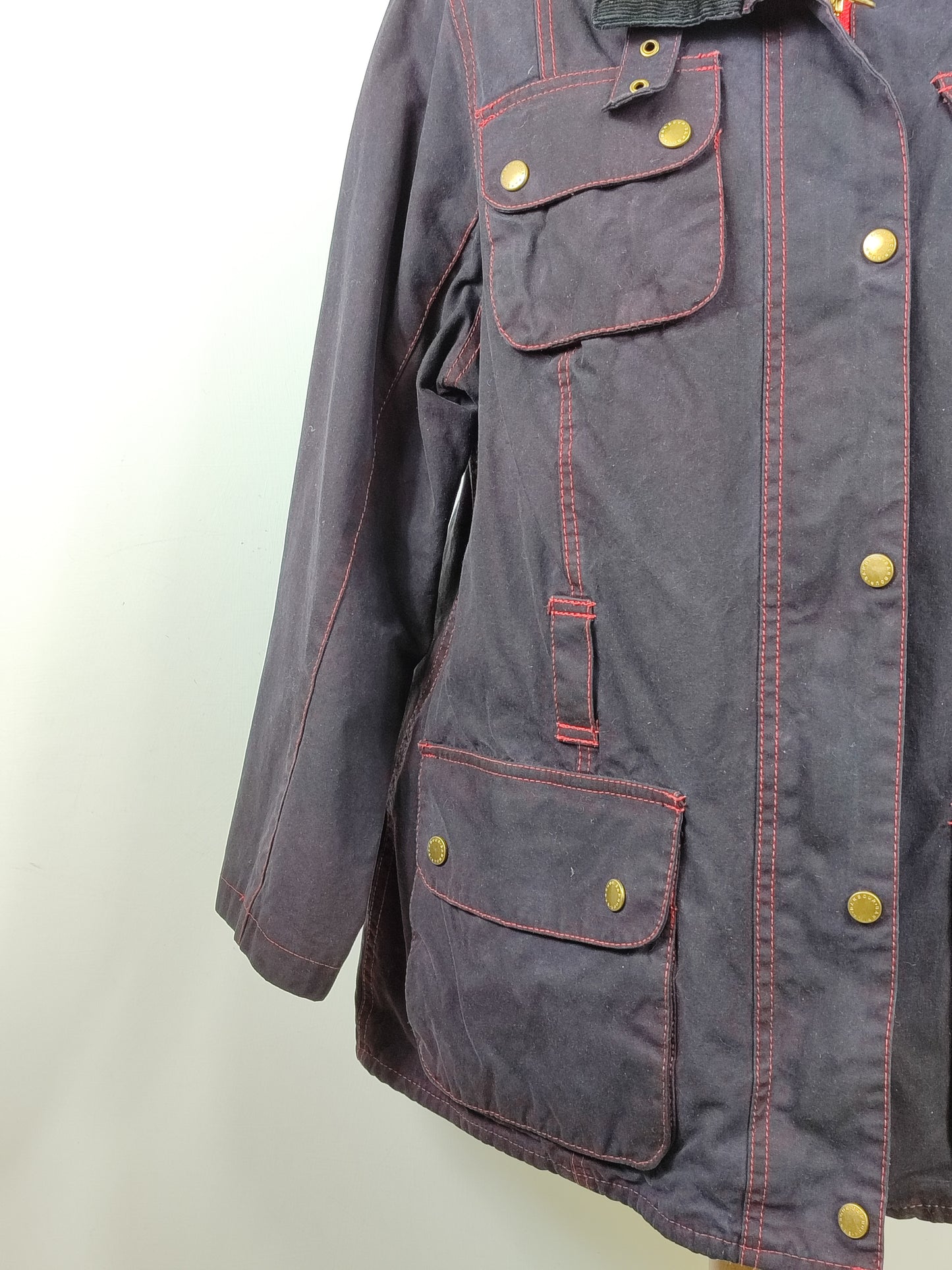 Barbour Giacca nera International cerata Tg. 46/48 - Wax International Black Jacket UK18
