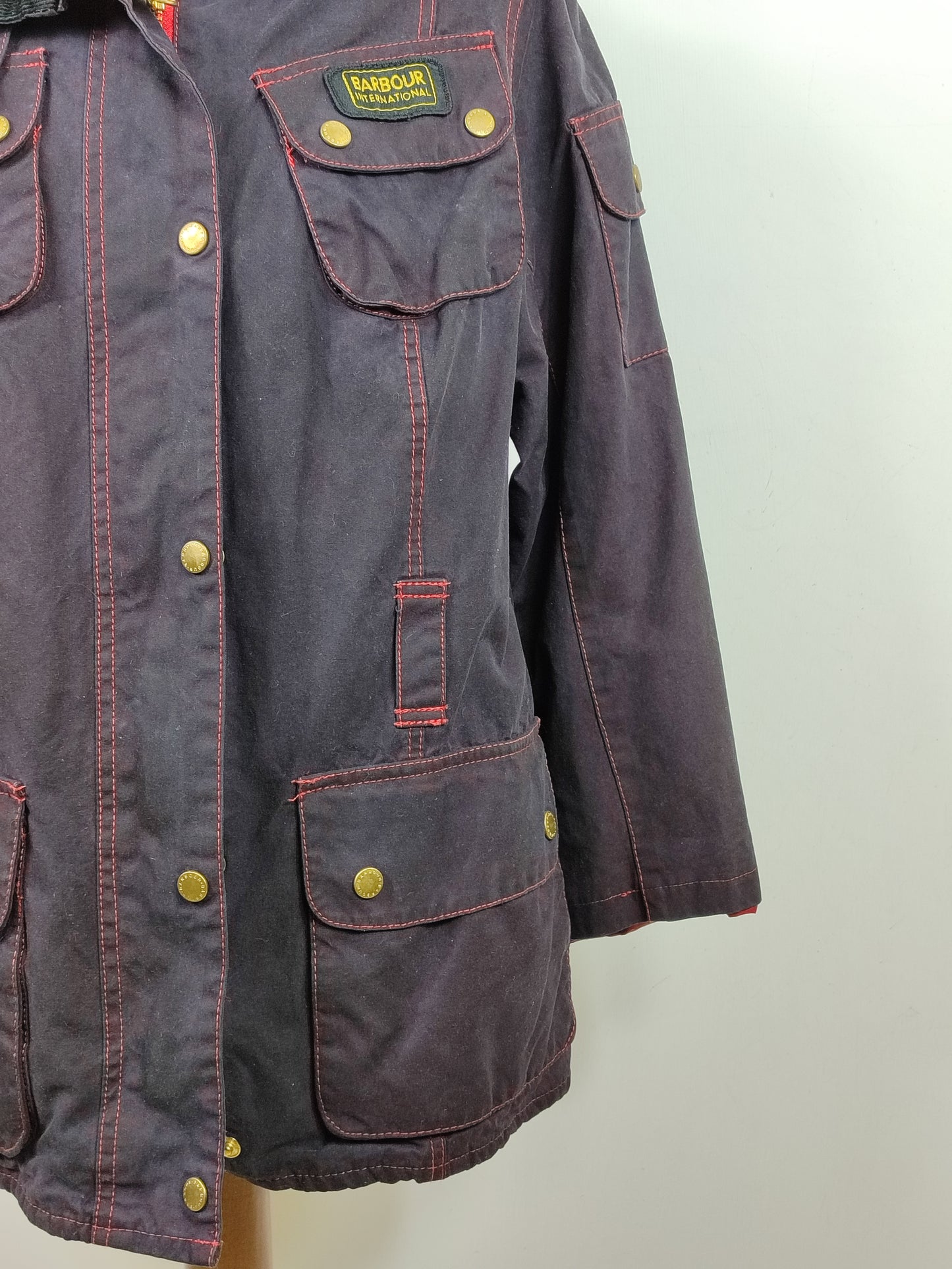 Barbour Giacca nera International cerata Tg. 46/48 - Wax International Black Jacket UK18